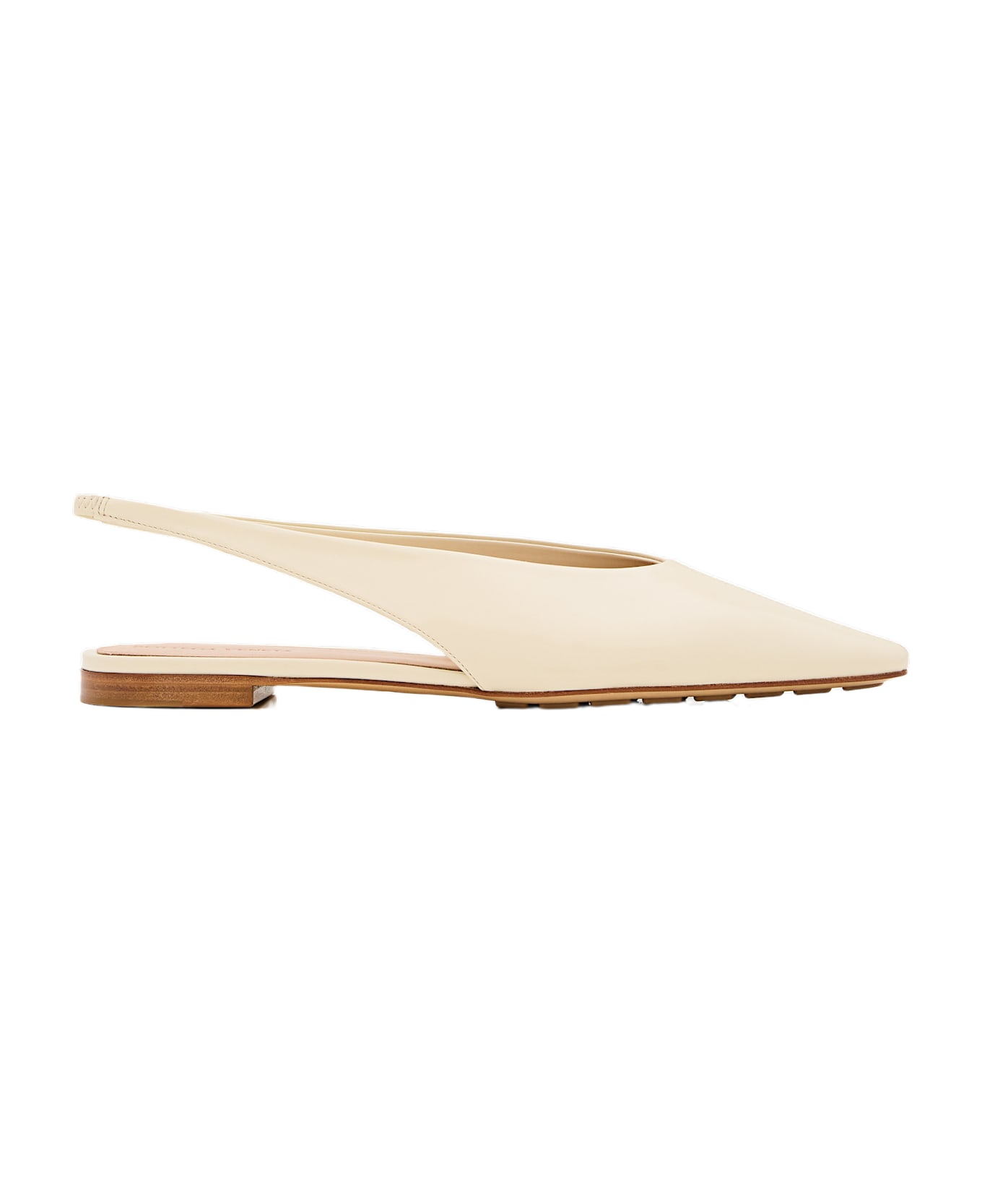 Bottega Veneta Slingback Flat - White