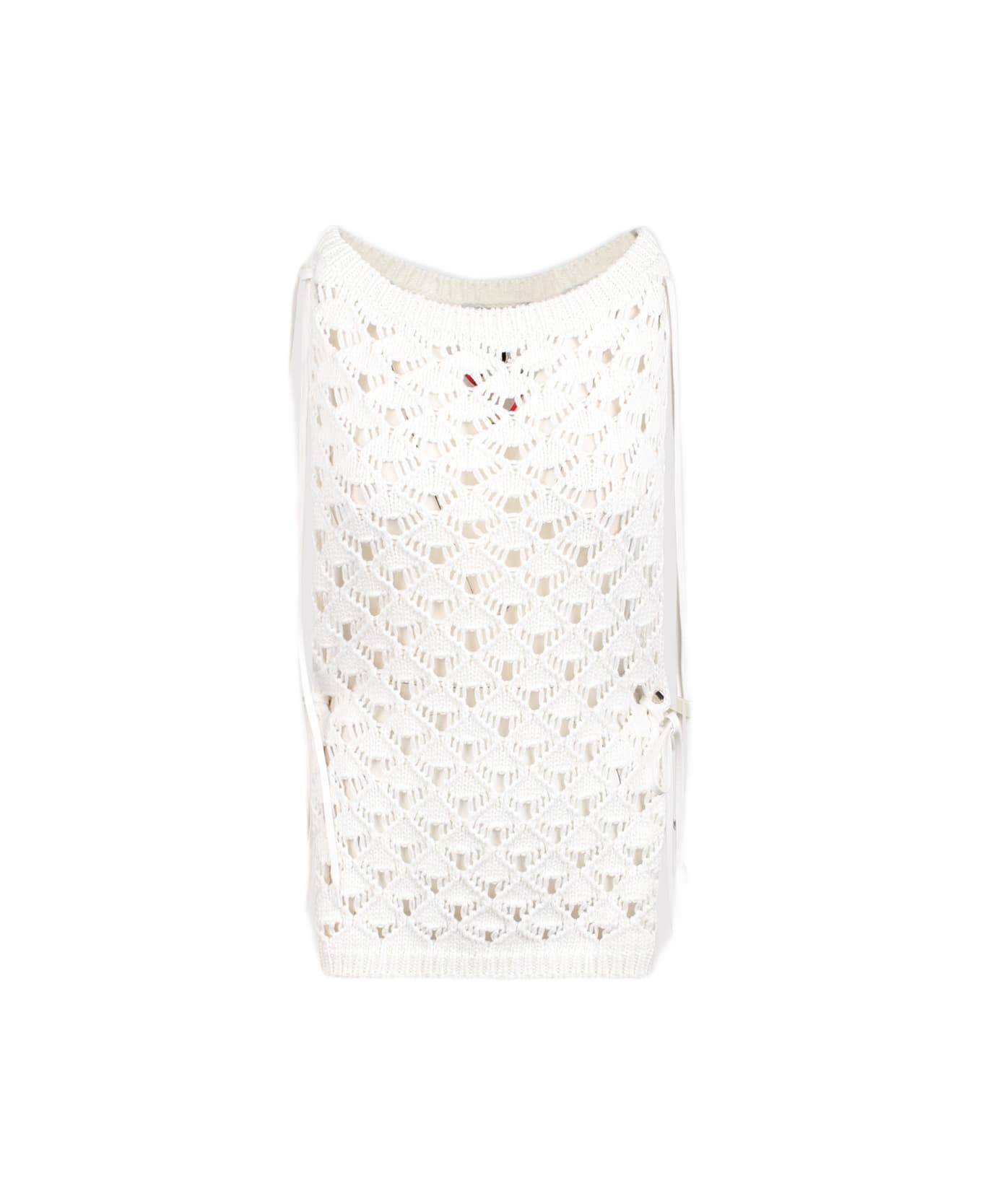 MSGM Cotton Crochet Knit Top