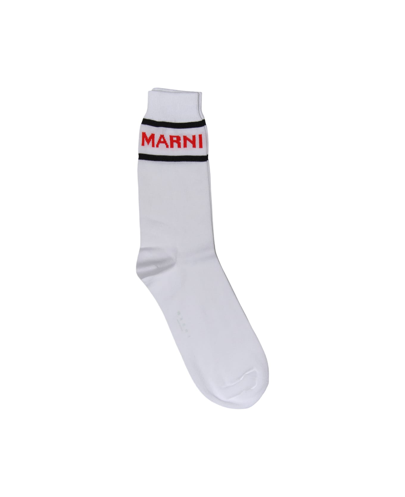 Marni White Cotton Socks - LILY WHITE