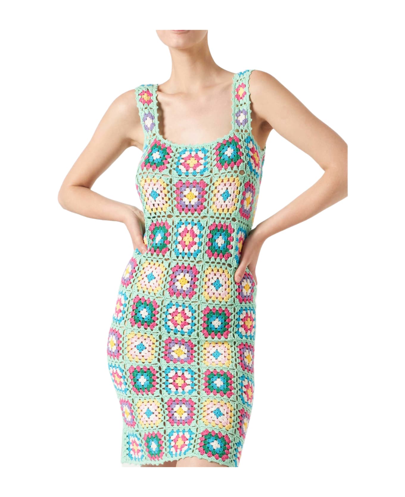 MC2 Saint Barth Multicolor Crochet Dress - MULTICOLOR