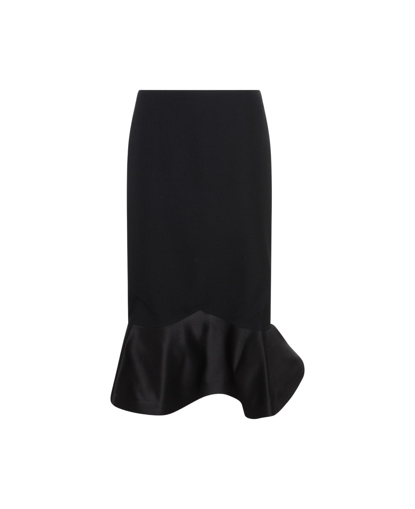 Fendi Black Wool Skirt - Black