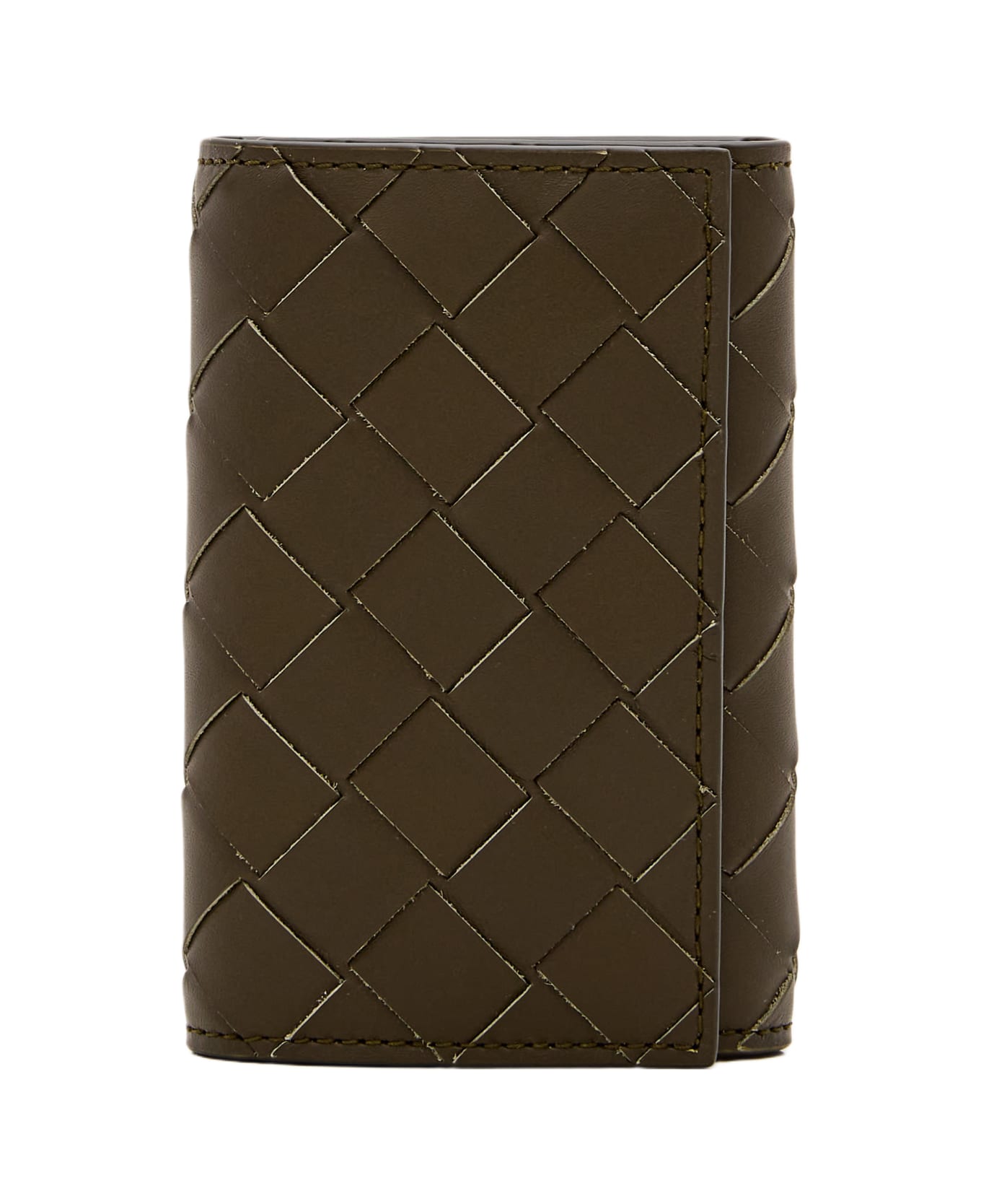 Bottega Veneta Leather Wallet Key Ring - Brown