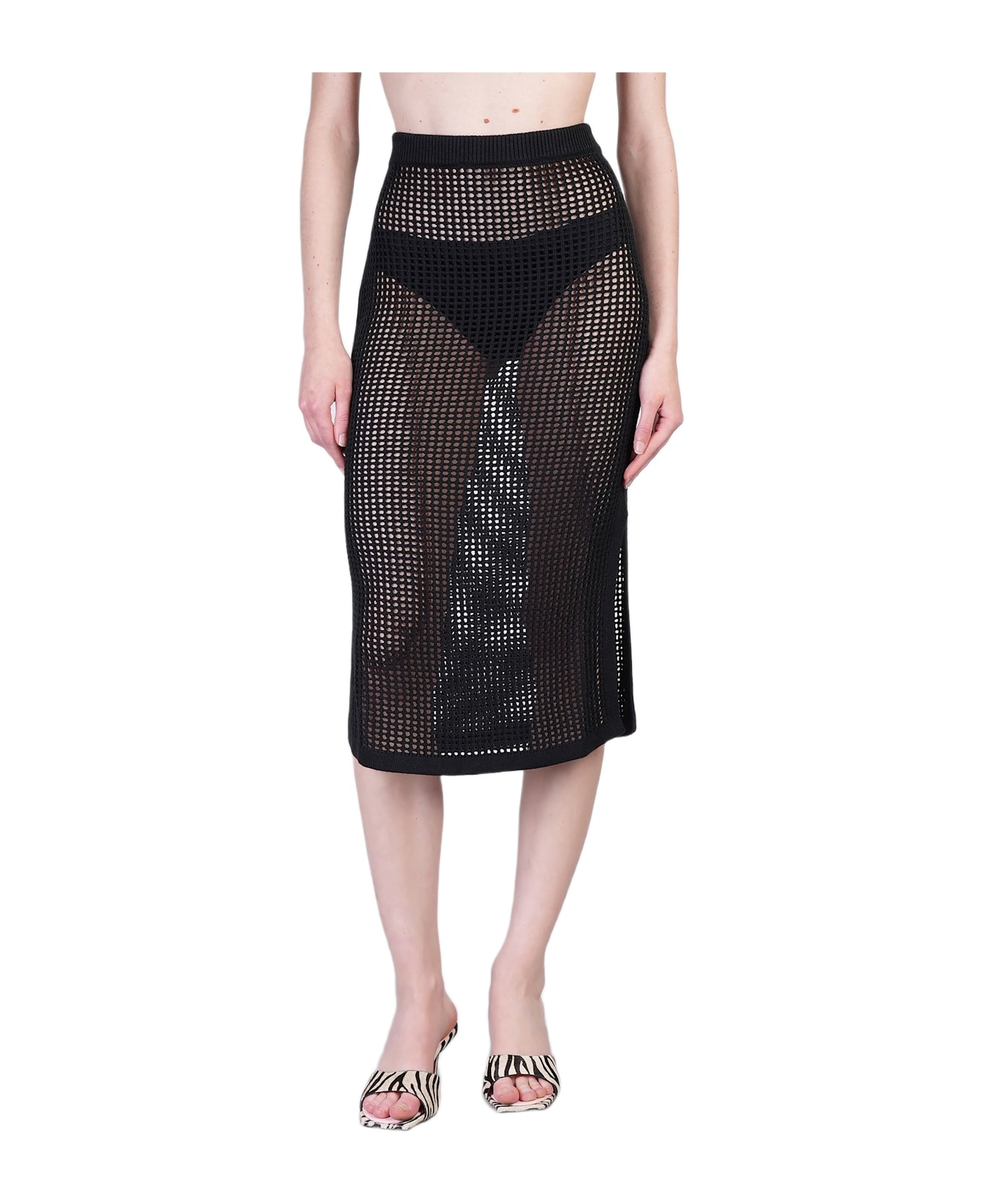 MC2 Saint Barth Darline Skirt In Black Cotton - black