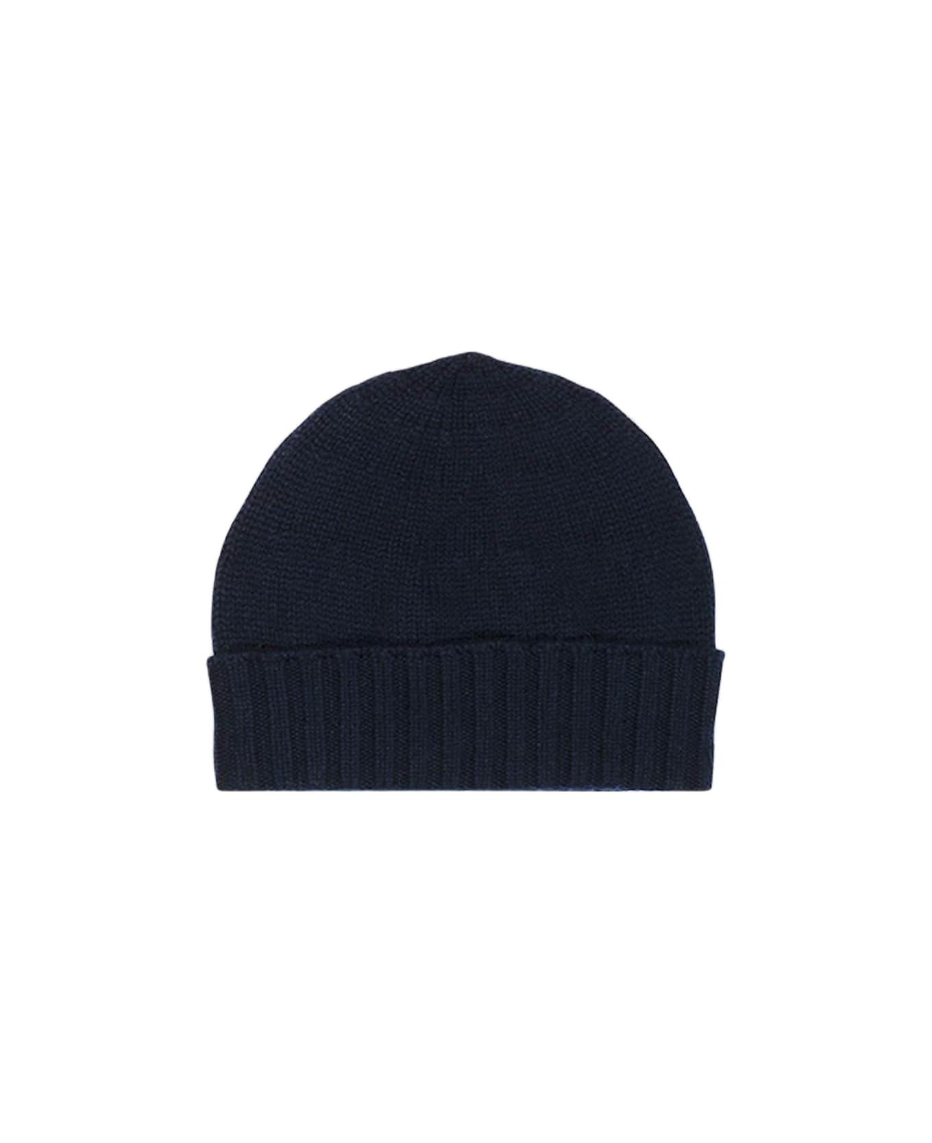 Larusmiani Cashmere Beanie Mount Baker Hat - MidnightBlue 帽子