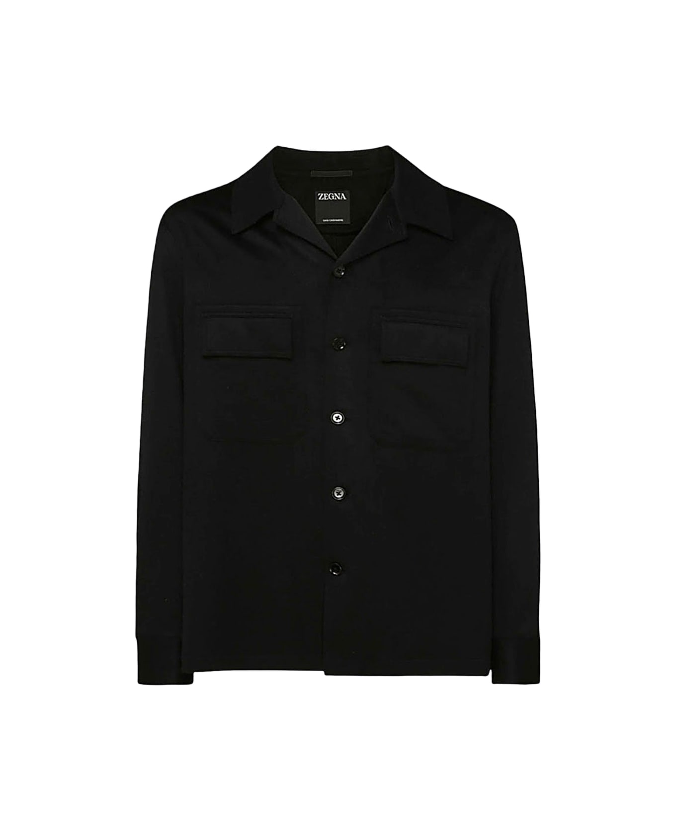 Zegna Black Wool Casual Jacket - Black