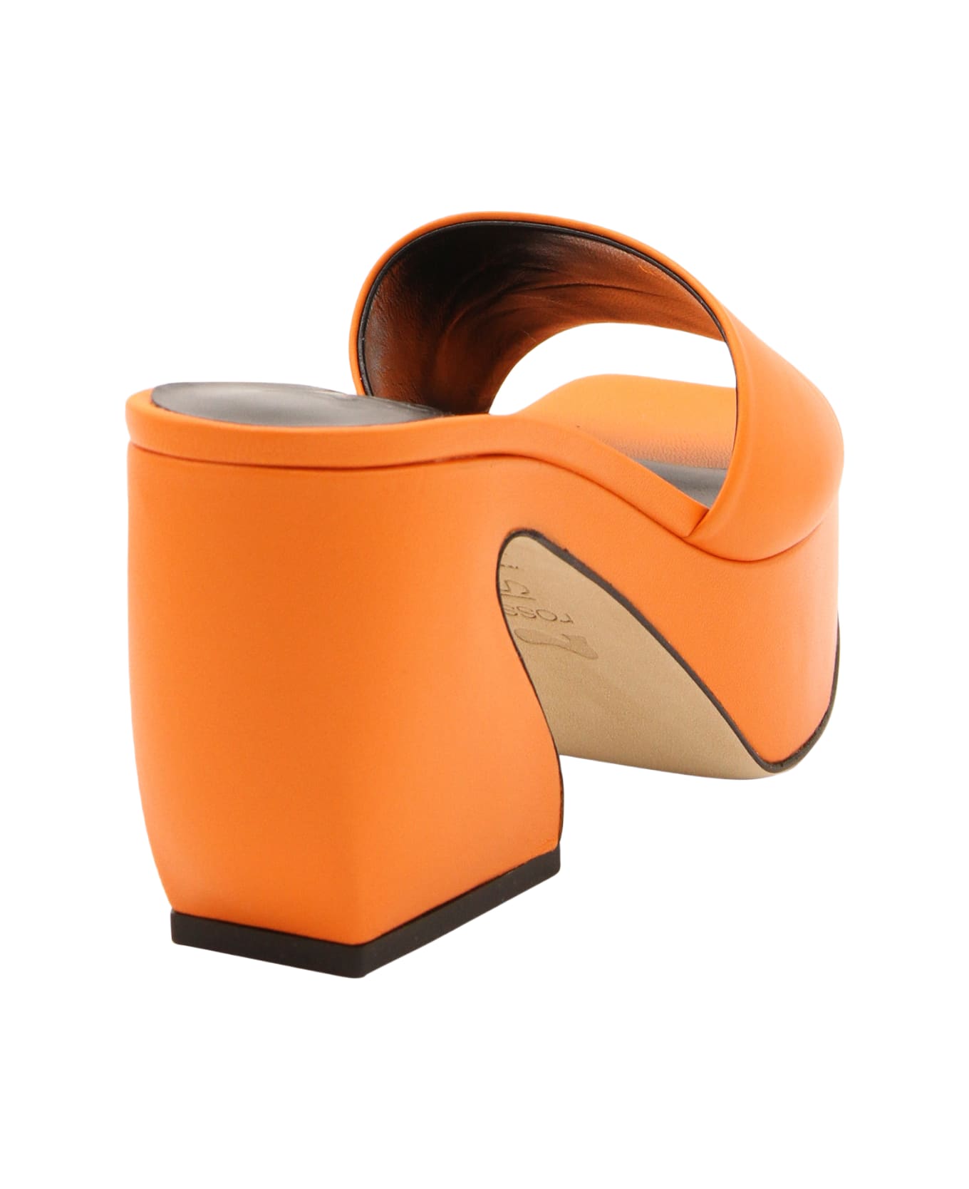 SI Rossi Flash Orange Leather Sandals - FLASH ORANGE