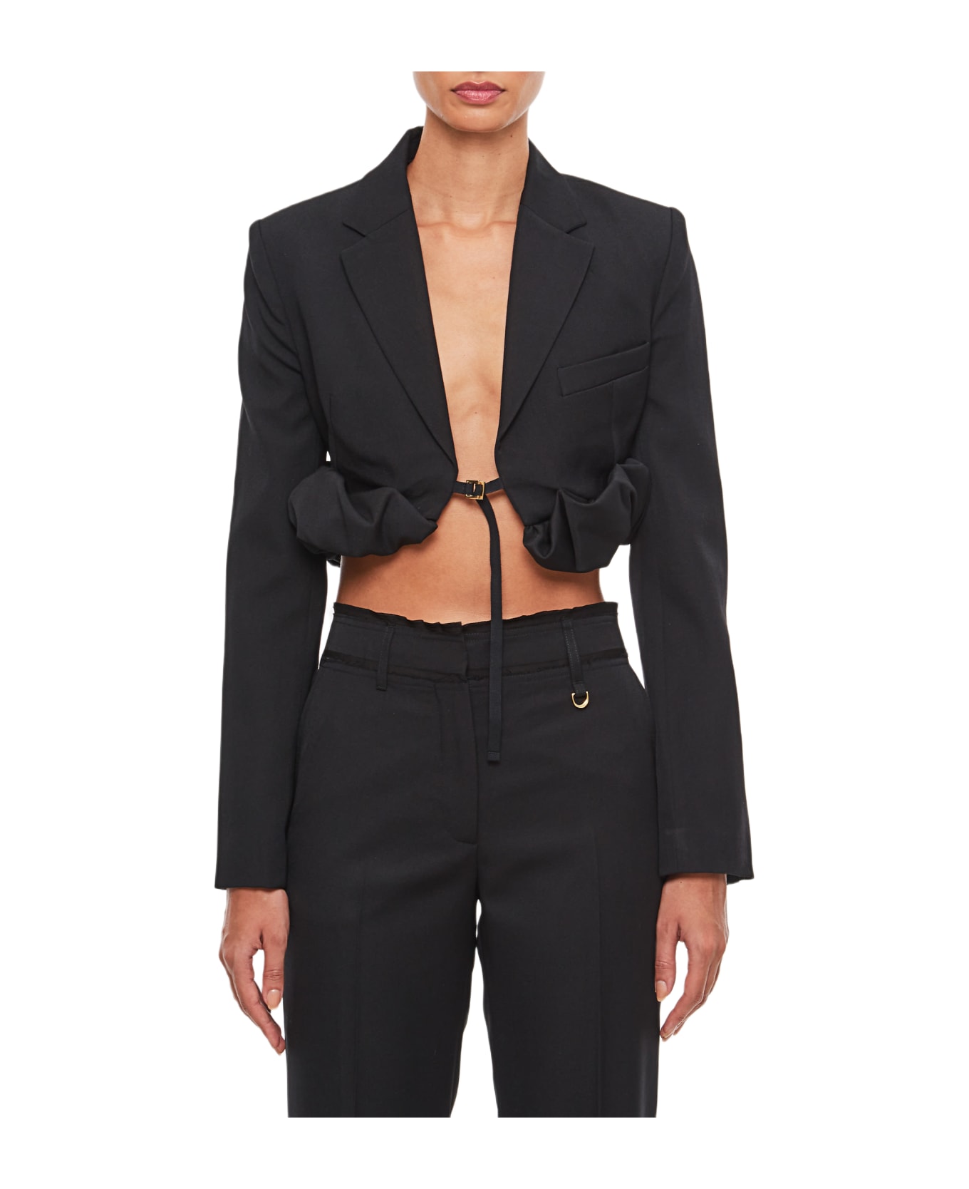 Jacquemus La Veste Croissant Wool Jacket - Black