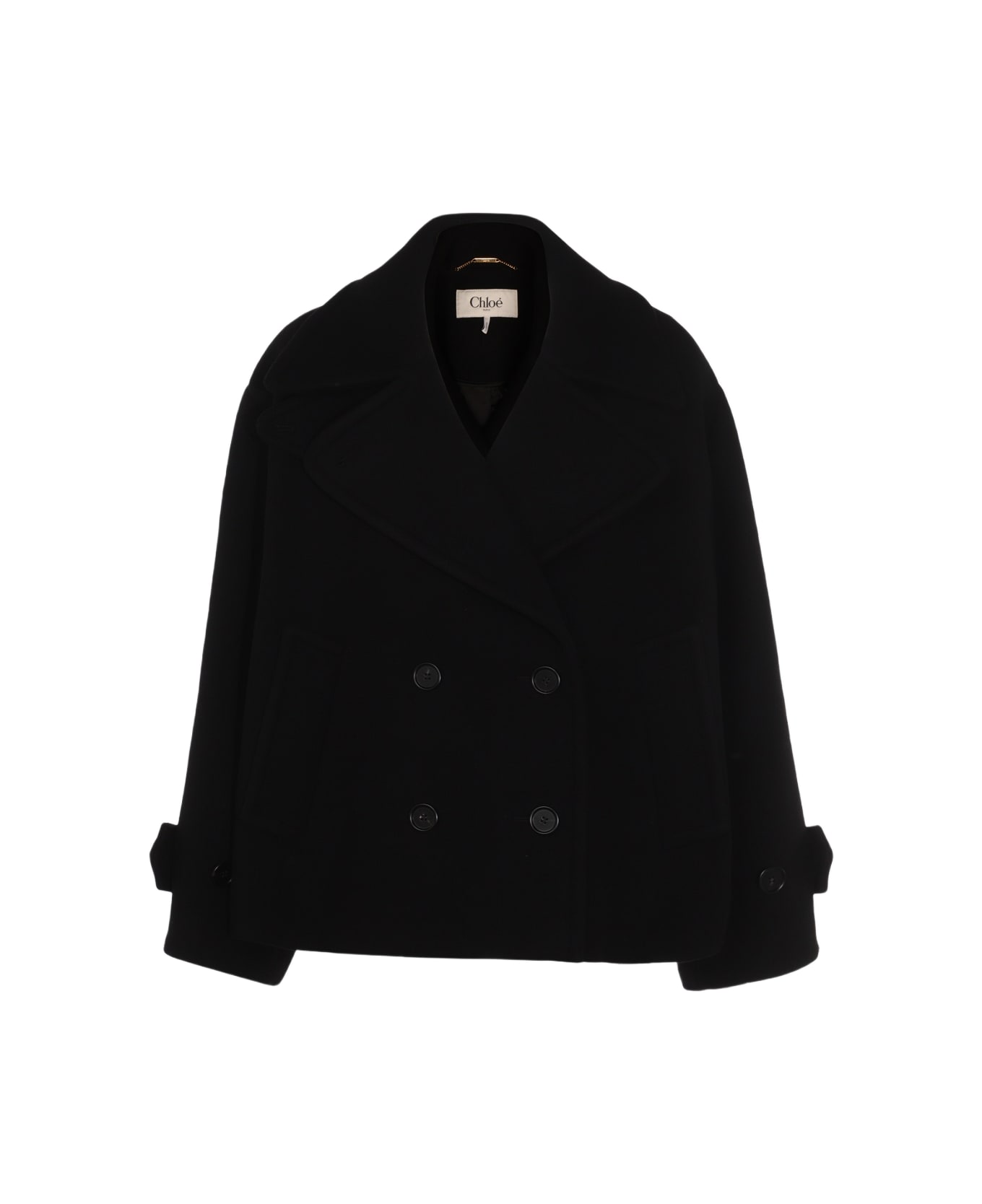 Chloé Black Wool Coat - Black