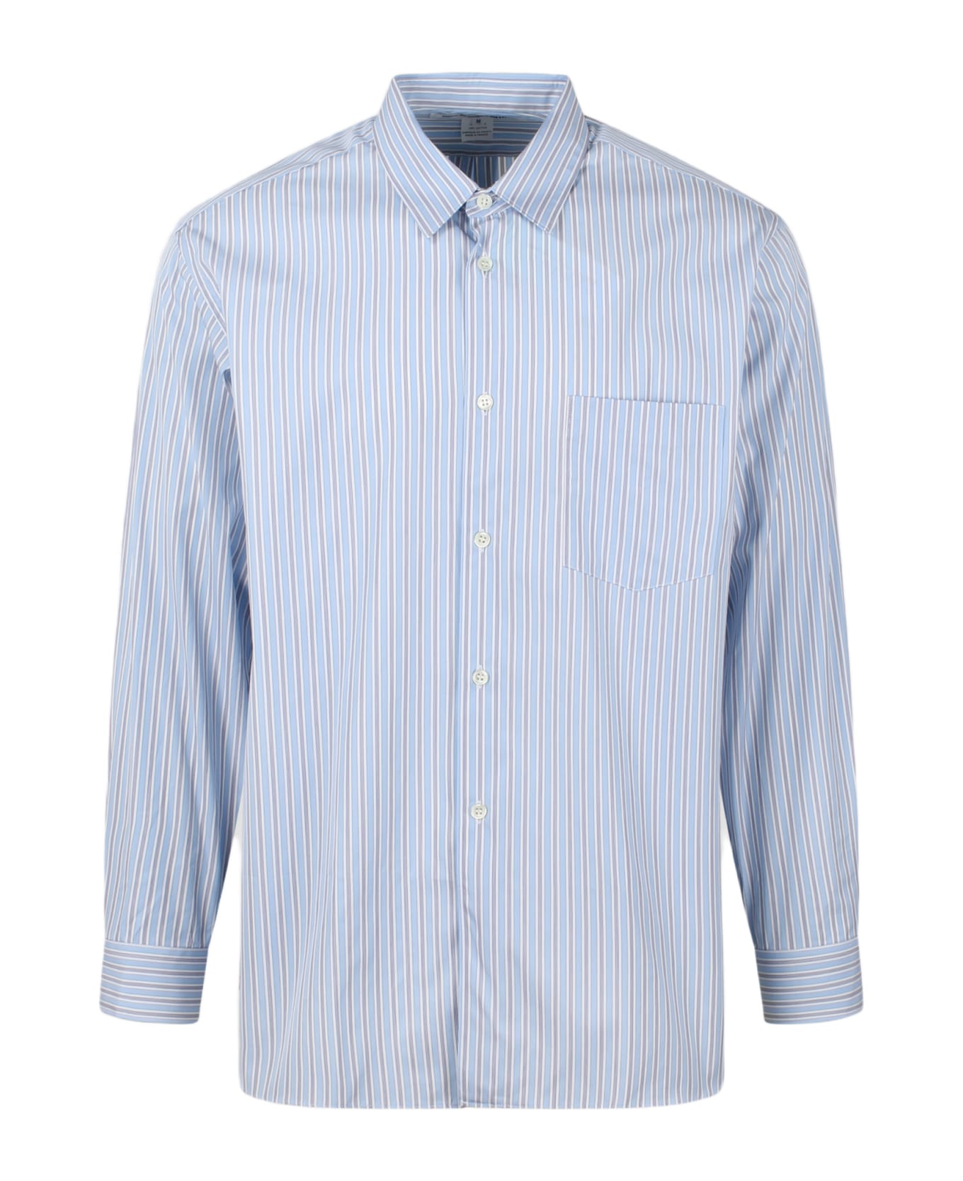 Comme des Garçons Shirt Striped Long Sleeve Shirt - Blue