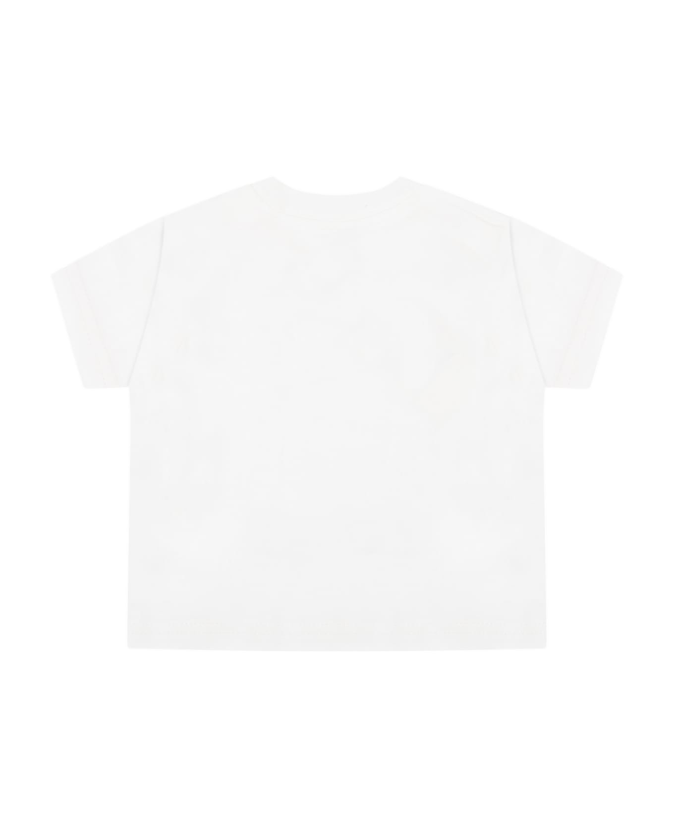 Ralph Lauren White T-shirt For Baby-kids With Pony Logo - White