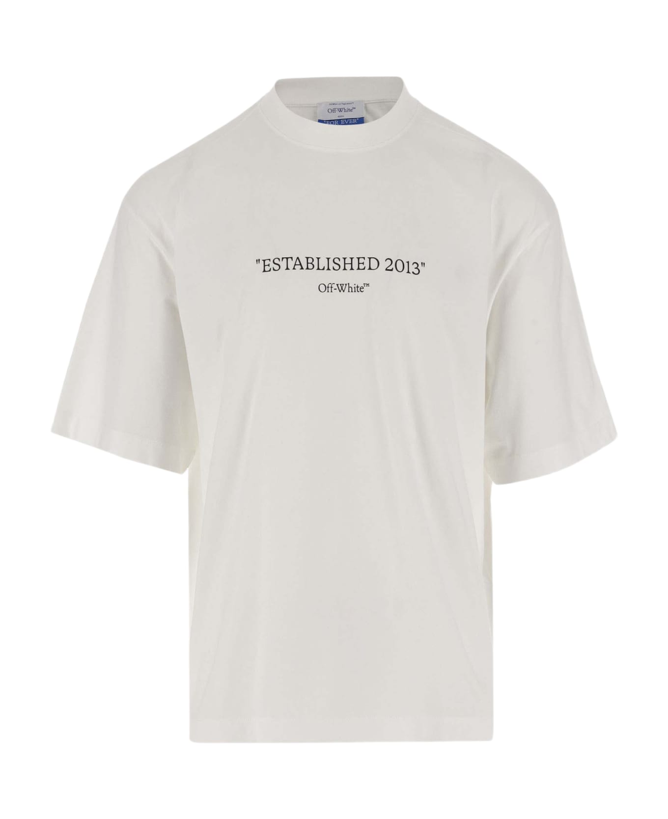 Off-White Cotton T-shirt With Logo - White