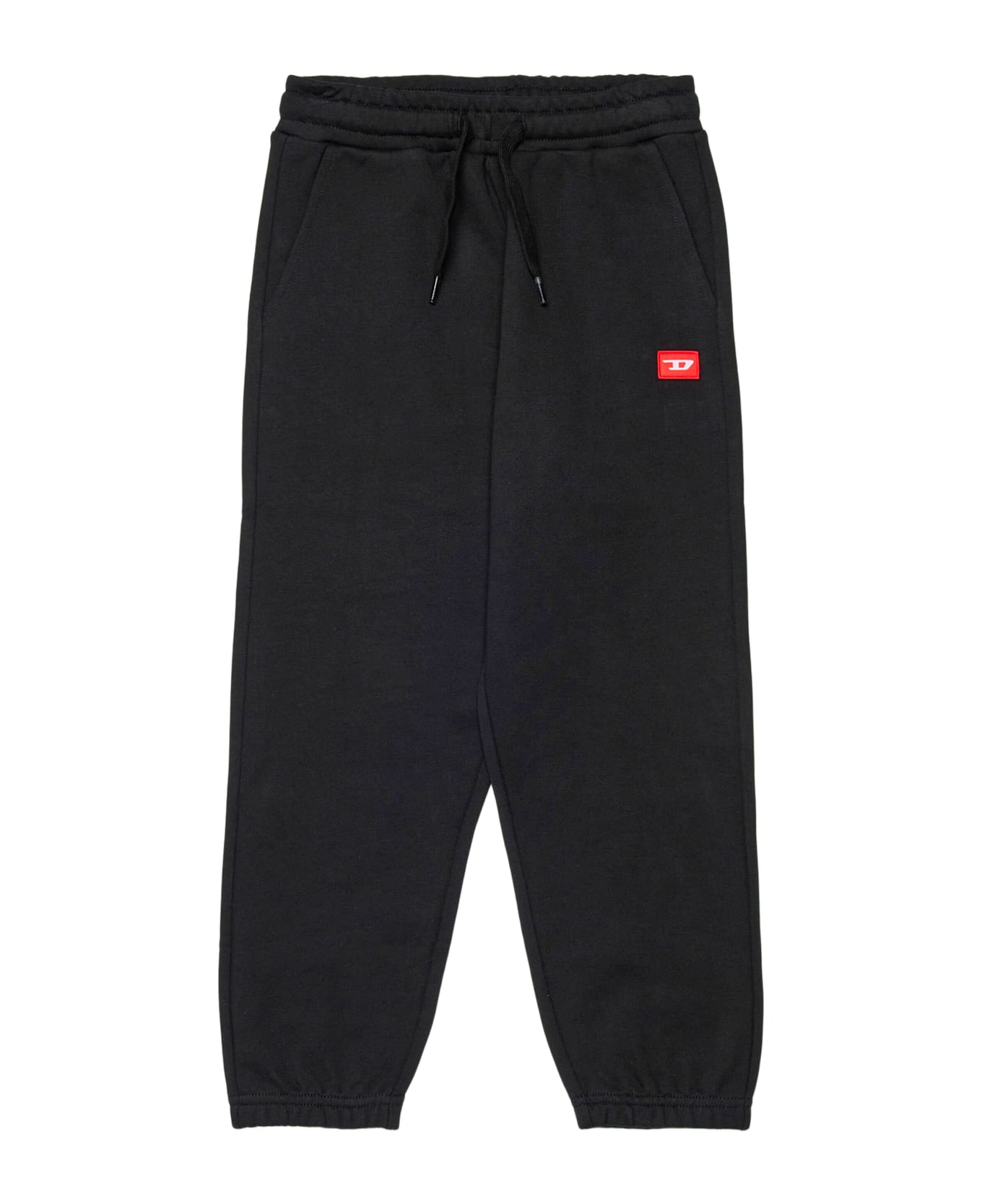 Diesel Pxgin Cotton Trousers With Logo - Black