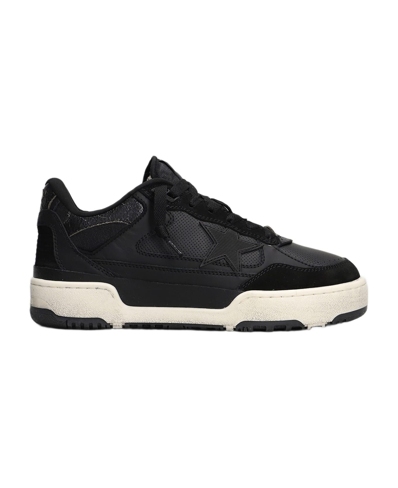 Golden Goose Forty 2 Sneakers In Black Suede And Leather - black