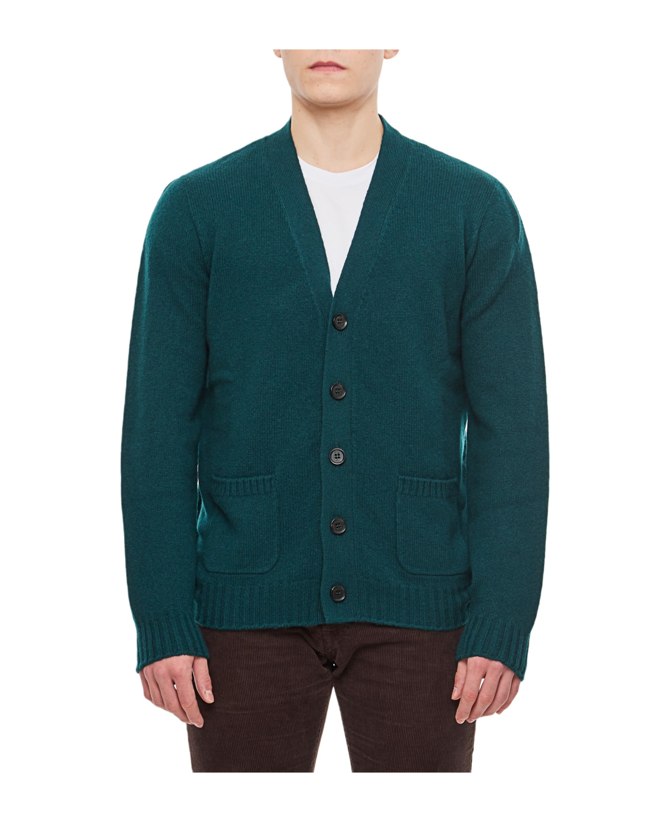 Drumohr Wool Cardigan Sweater - Green