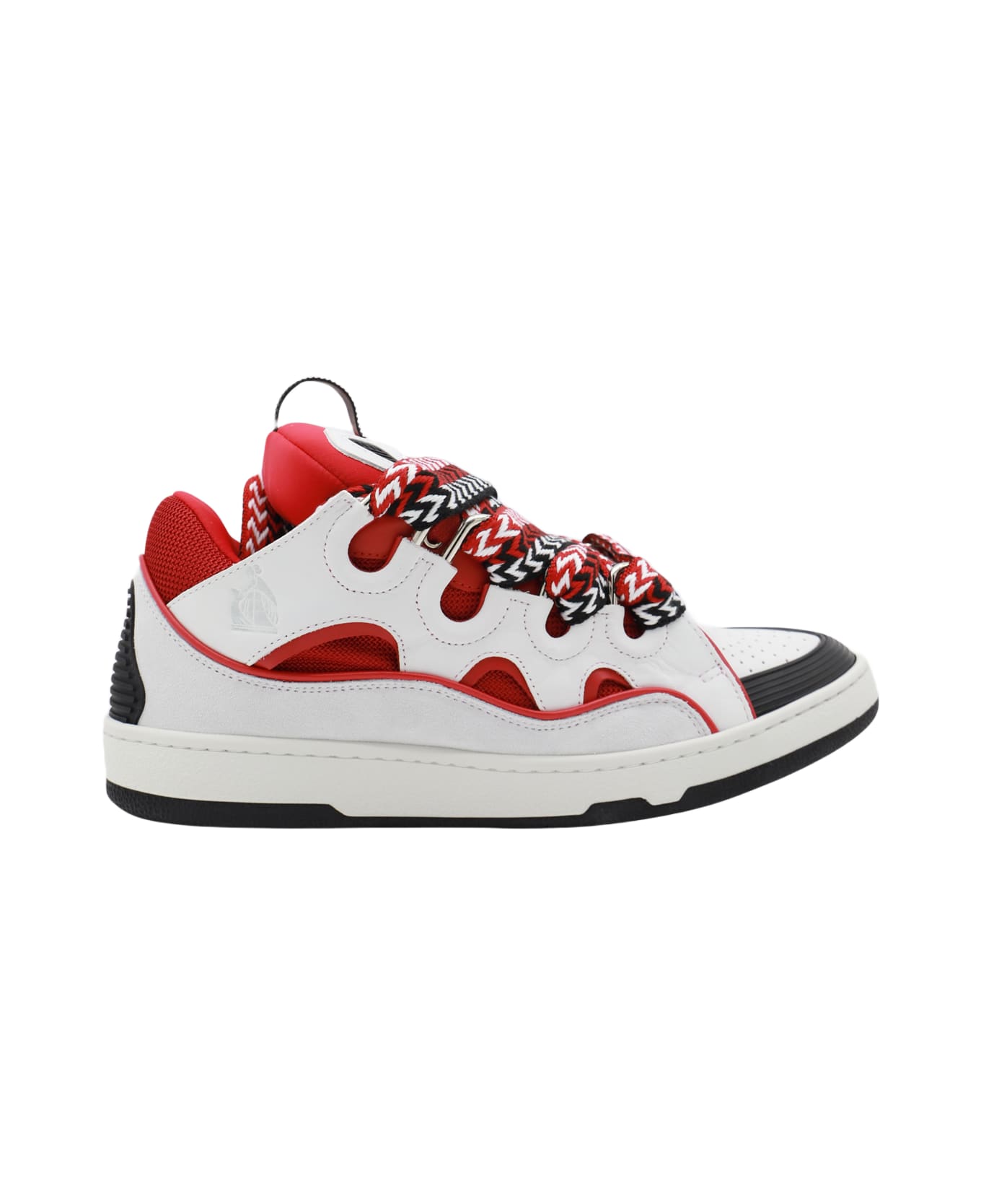 Lanvin Red And White Leather Sneakers - RED/WHITE