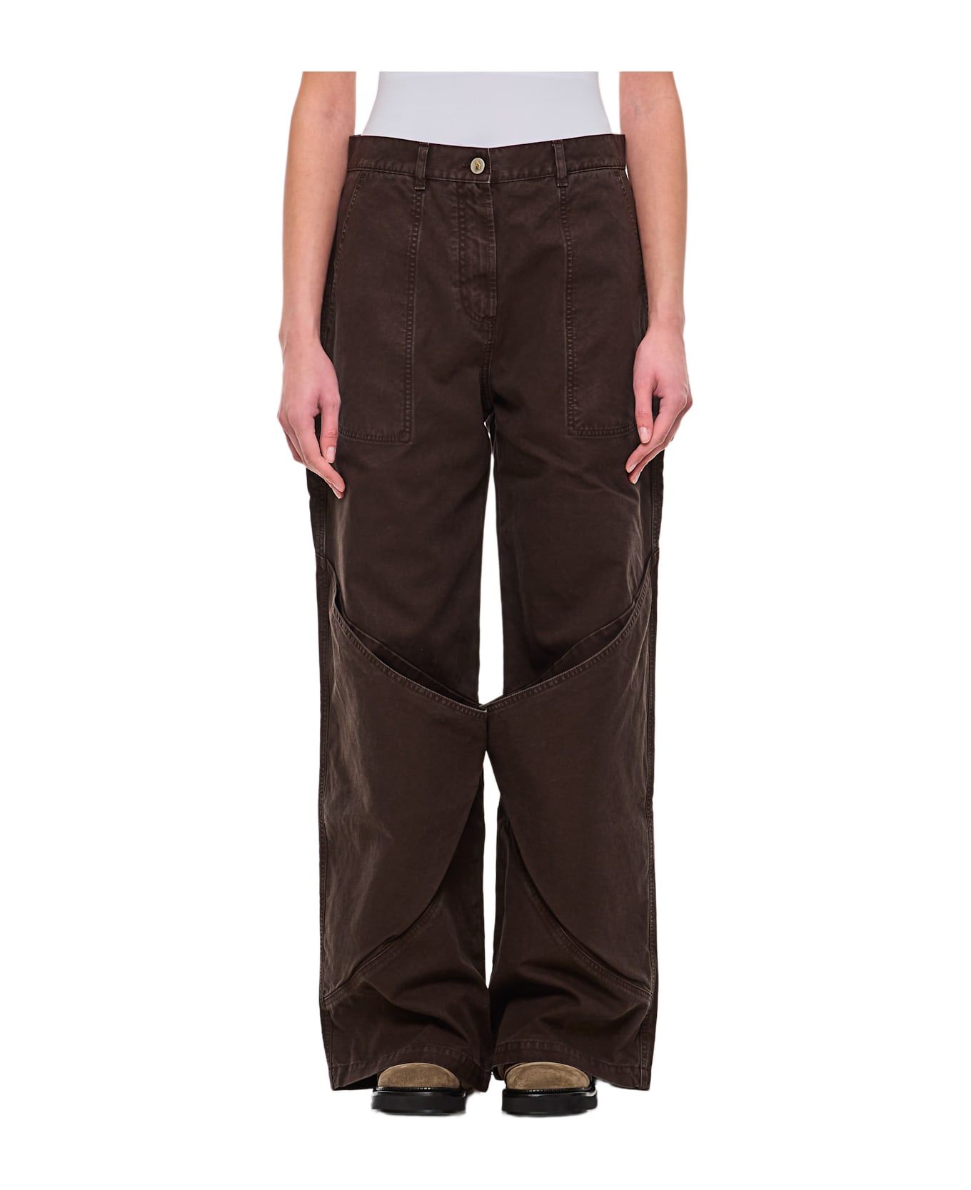 The Attico Long Trousers - Brown