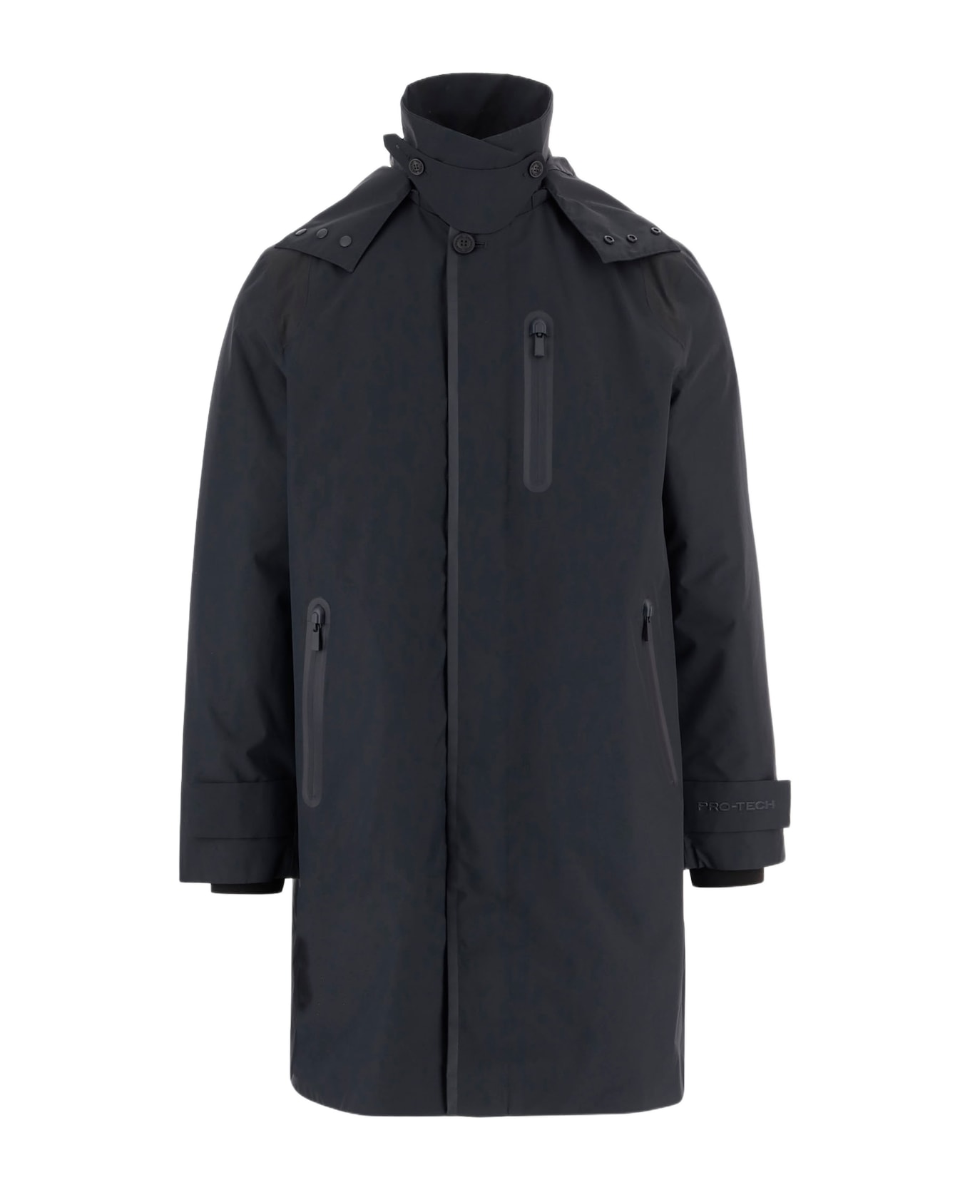 Save the Duck Technical Jacket With Hood And Multiple Pockets - Navy scuro ブレザー