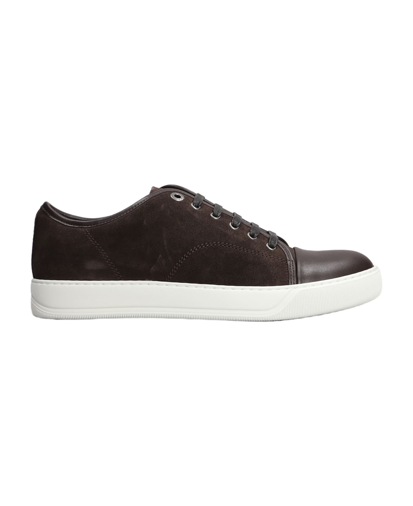 Lanvin Dbb1 Sneakers In Brown Suede - brown