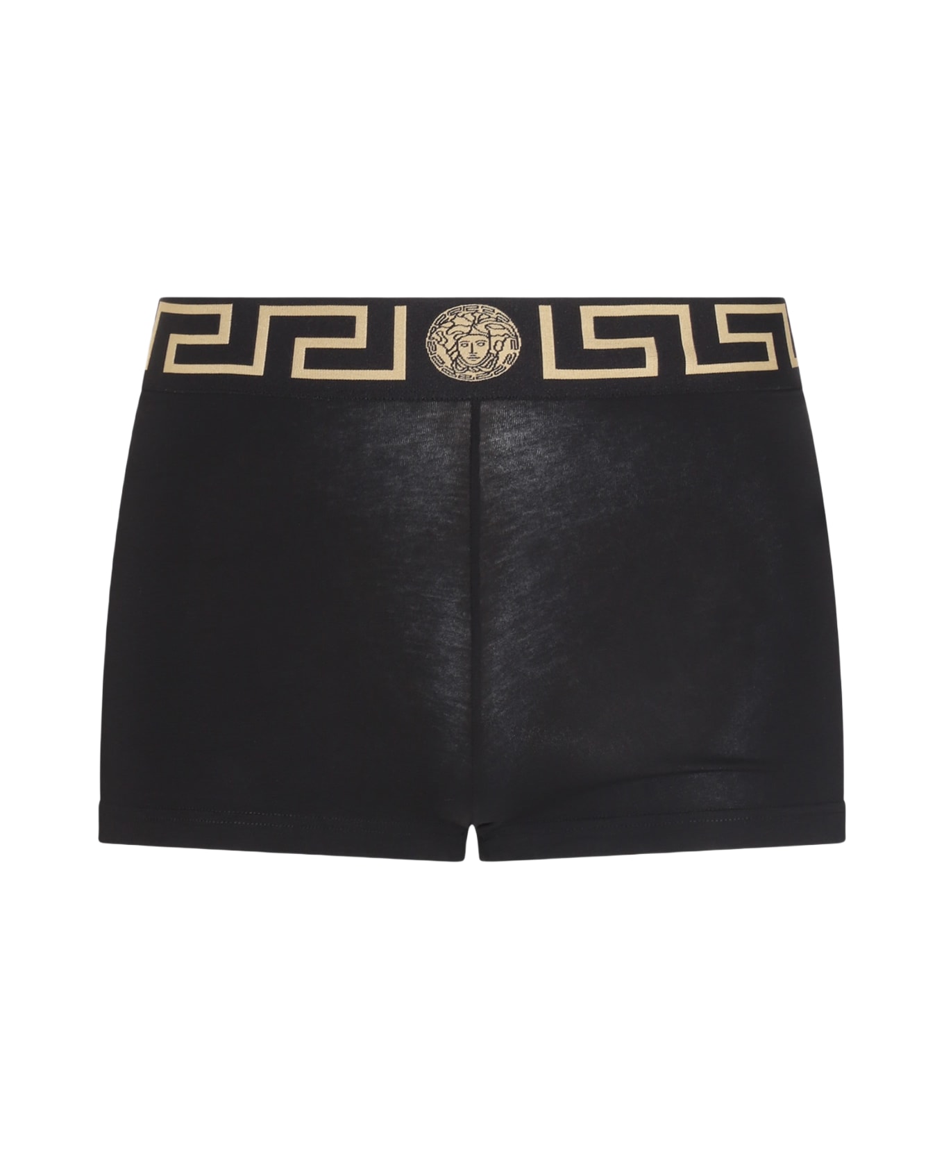 Versace Black Cotton Boxer - BLACK