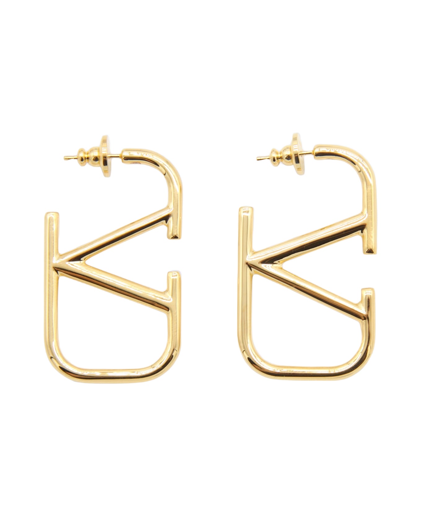 Valentino Garavani Gold Tone Brass Earrings - Golden