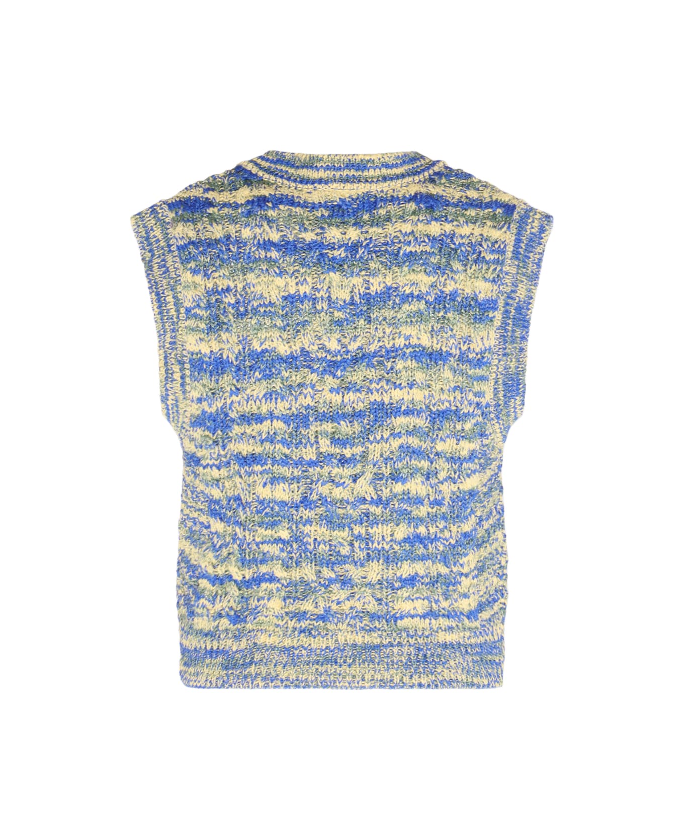 Andersson Bell Blue And Yellow Cotton Blend Gilet