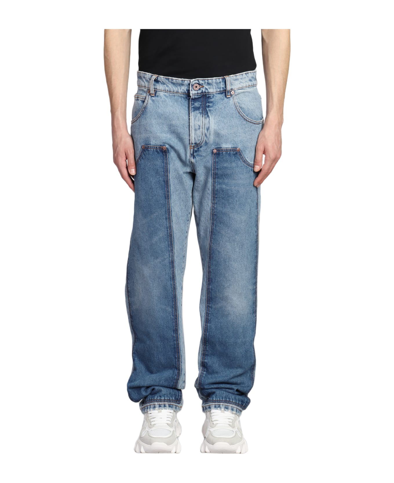 Balmain Jeans In Cyan Denim - cyan