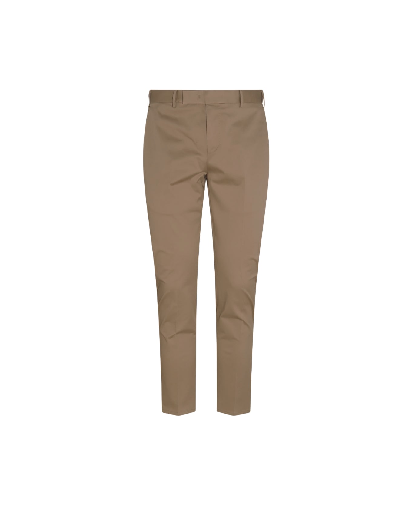 PT Torino Beige Cotton Pants - Brown