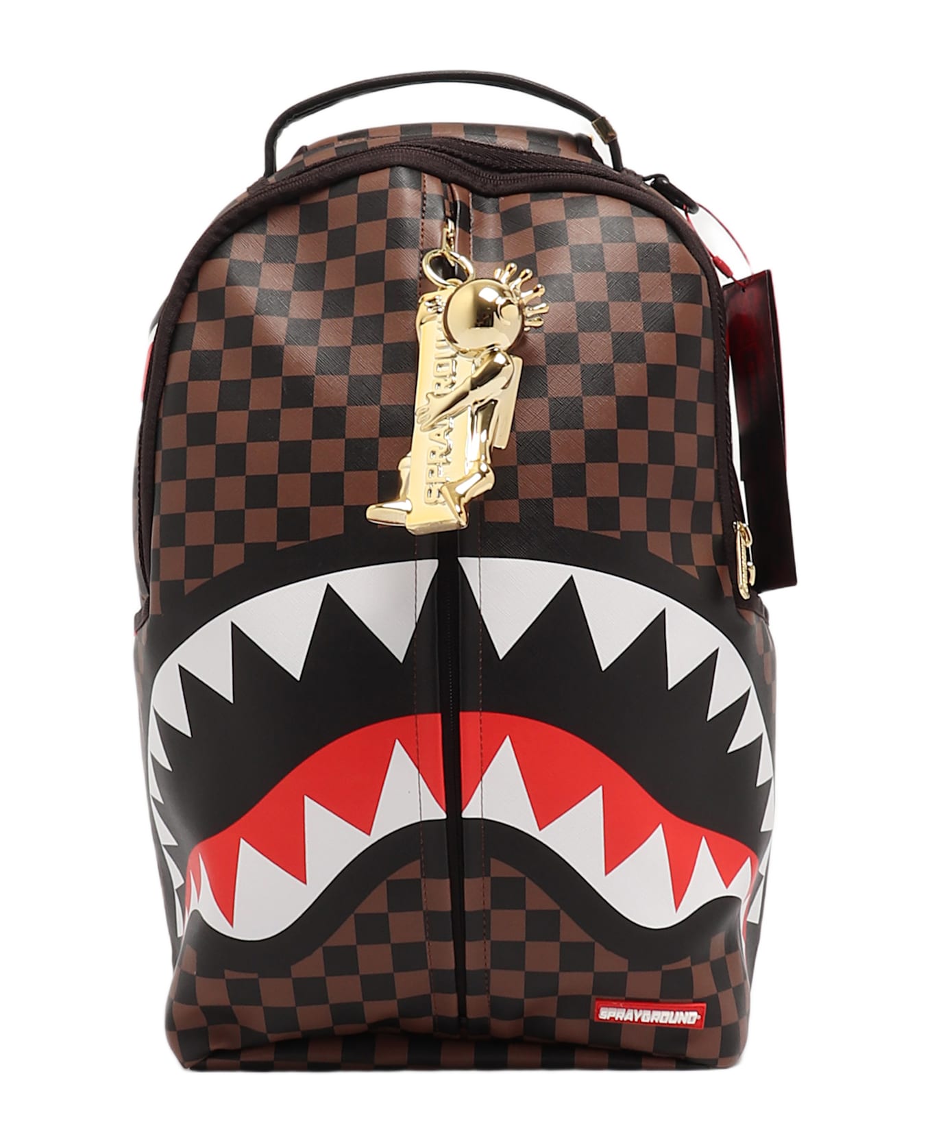 Sprayground Sip Astromane Puller Backpack - CHECK NERO-MARRONE