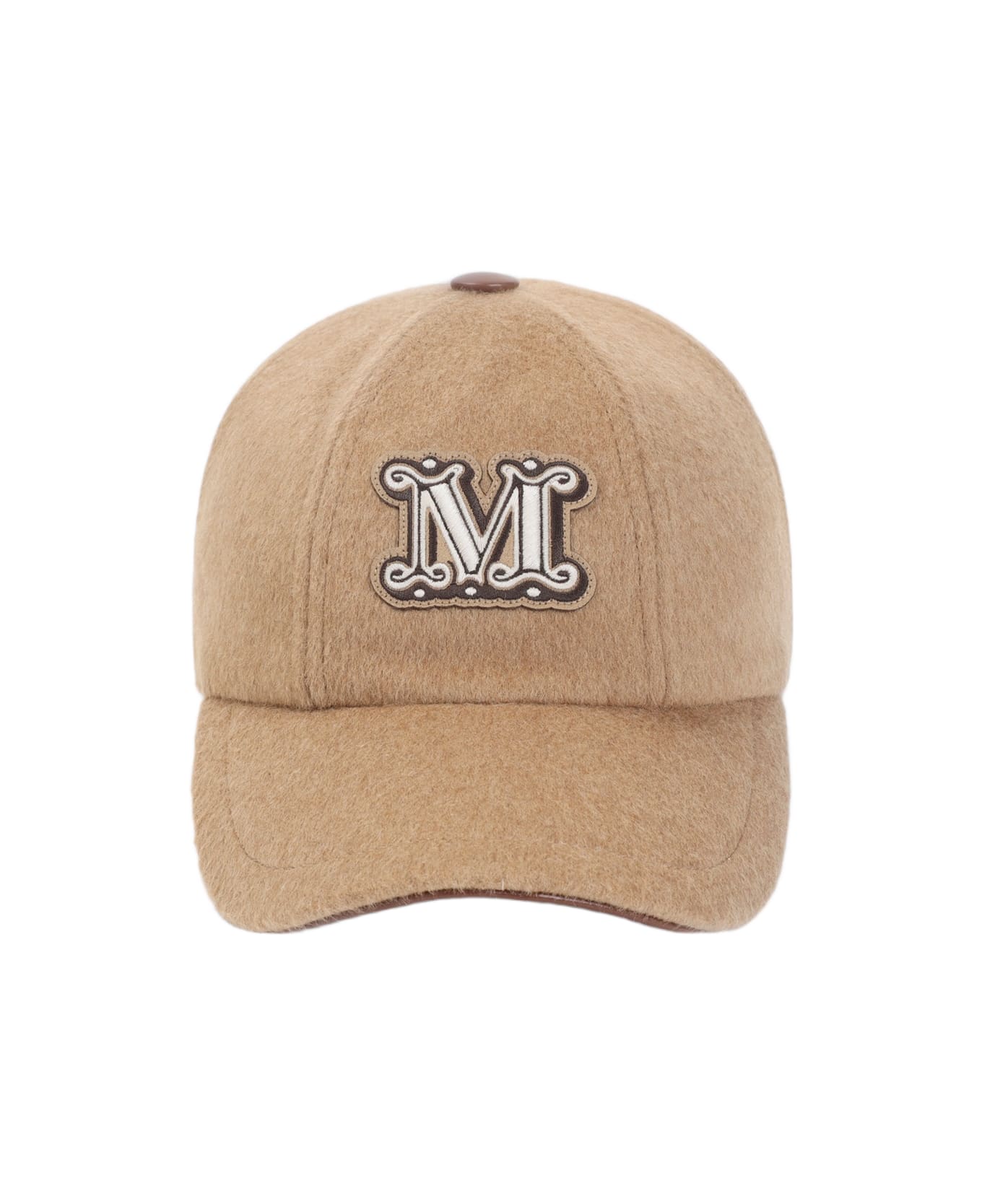 Max Mara Fedora Logo Baseball Hat - Cammello