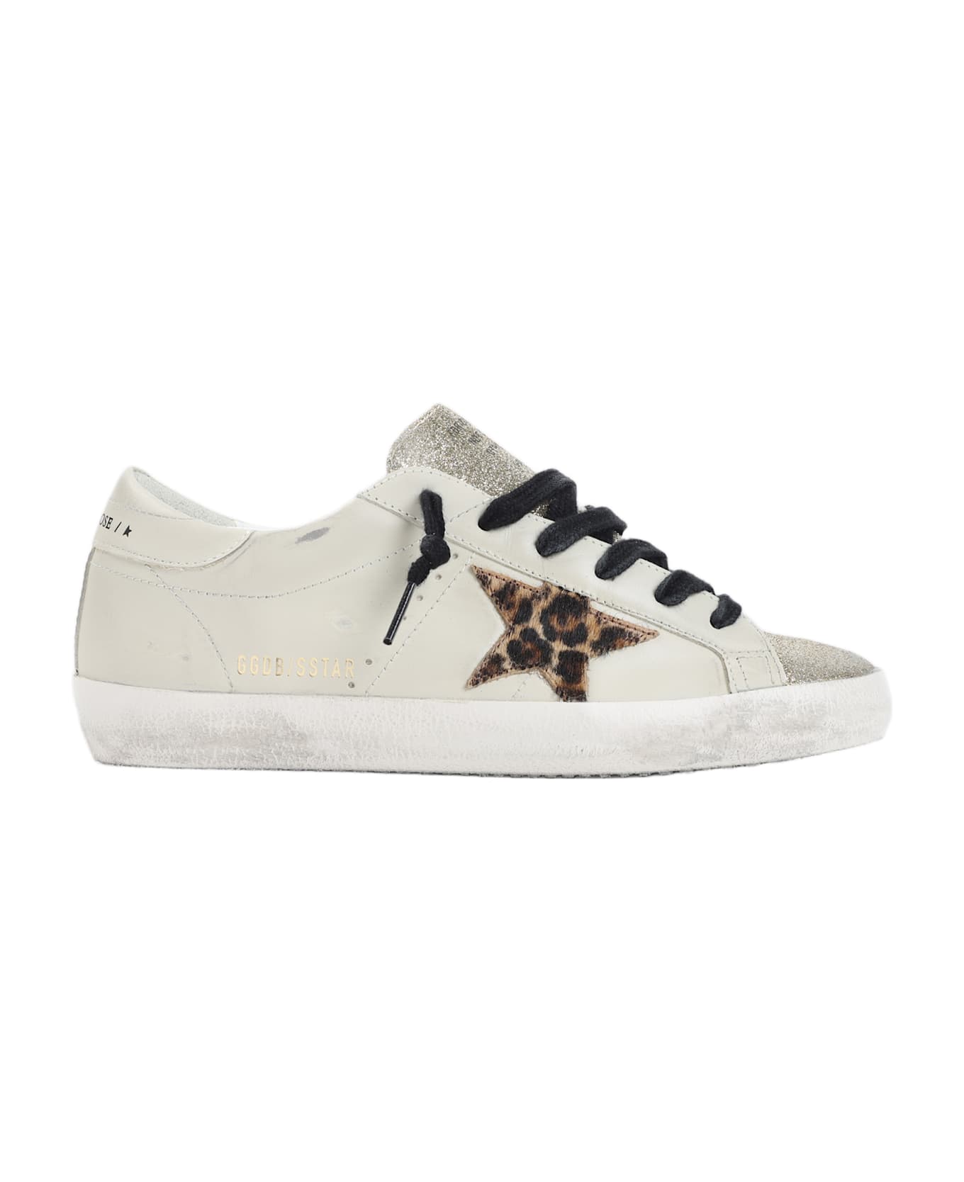 Golden Goose Super Star Sneakers - Light Beige Dark Red