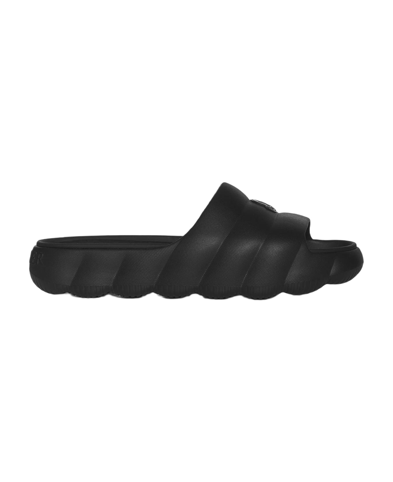 Moncler Lilo Rubber Slides - Black