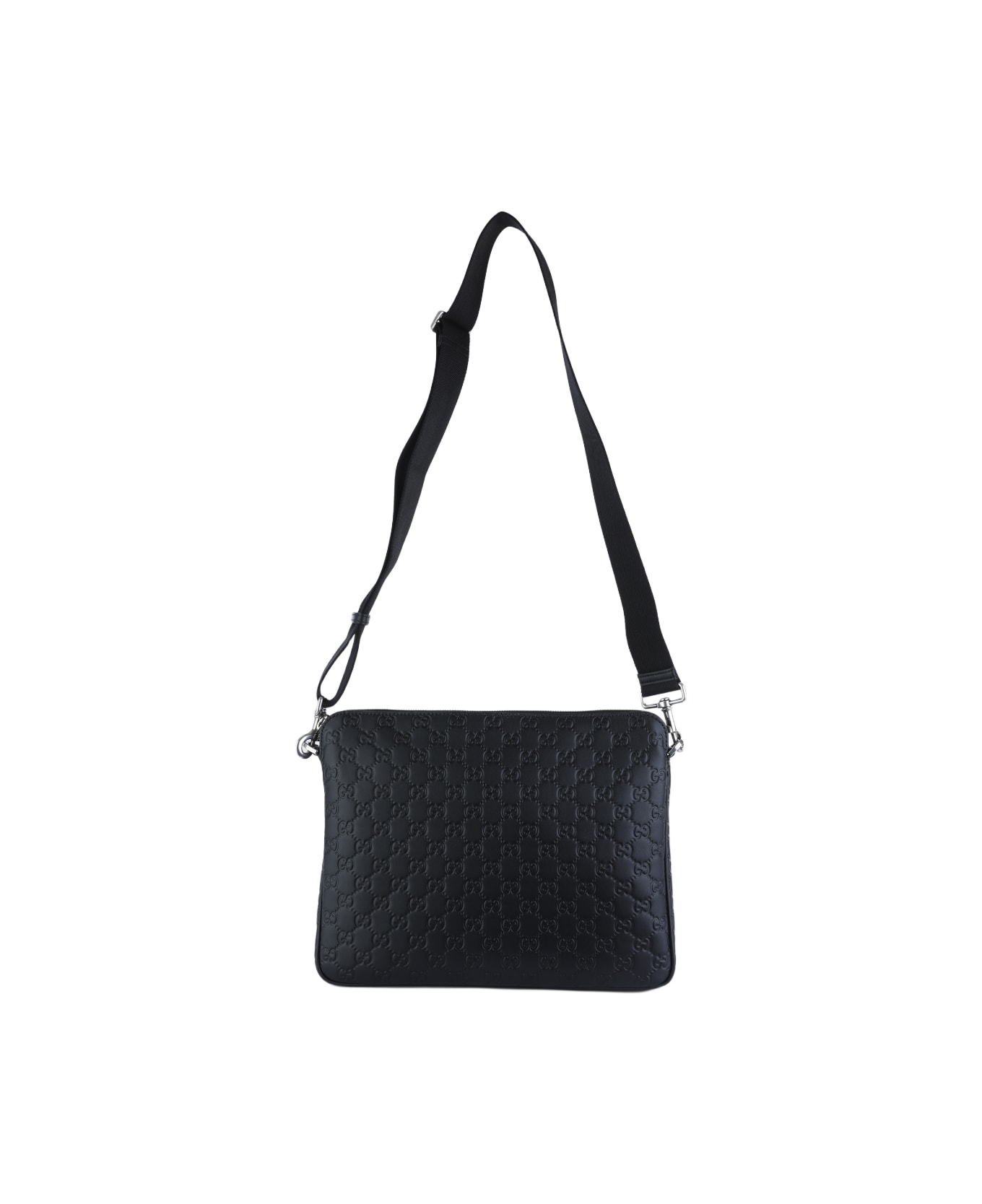 Gucci Black Leather Pouche - Black