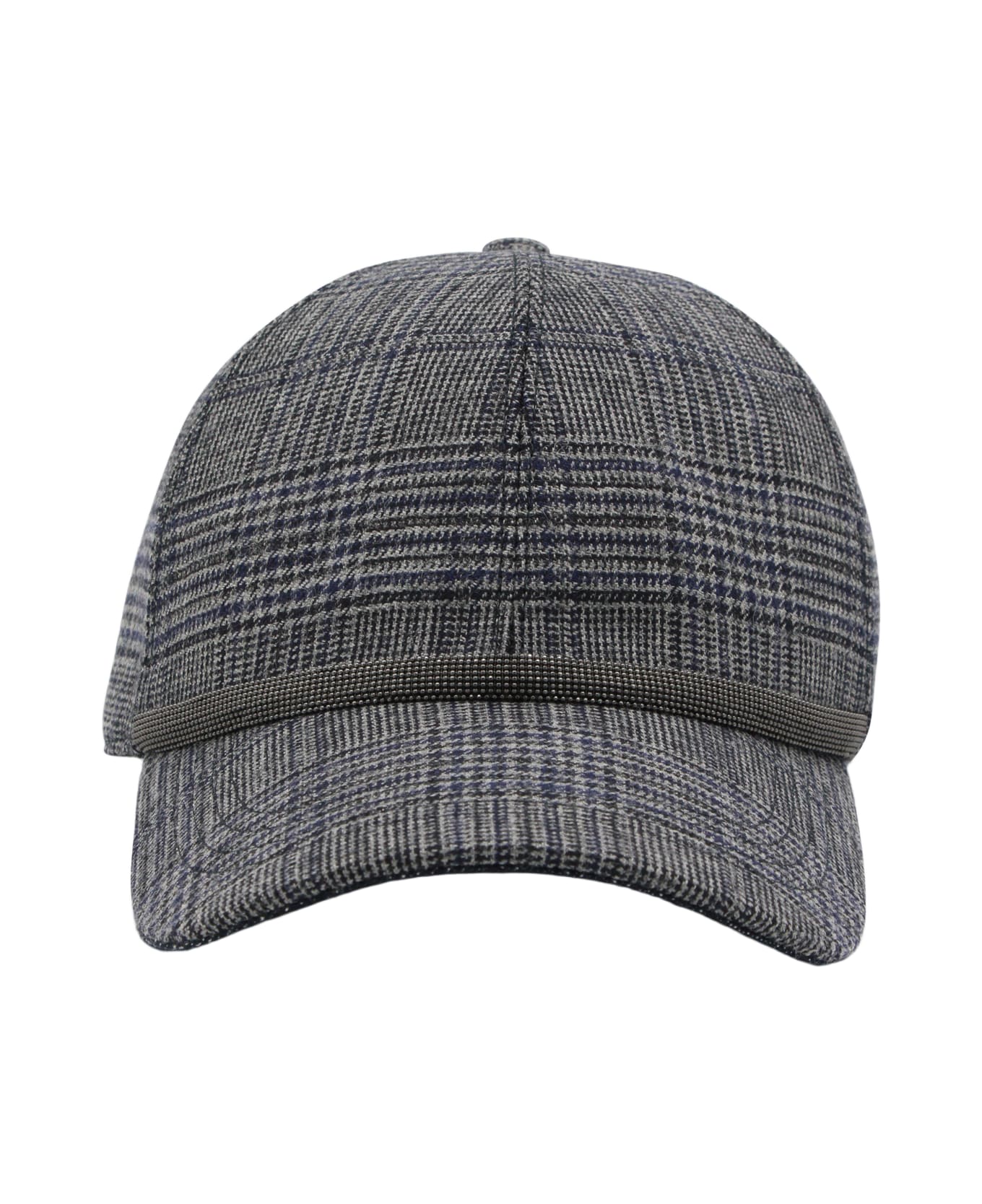 Brunello Cucinelli Blue And Gray Wool Hat