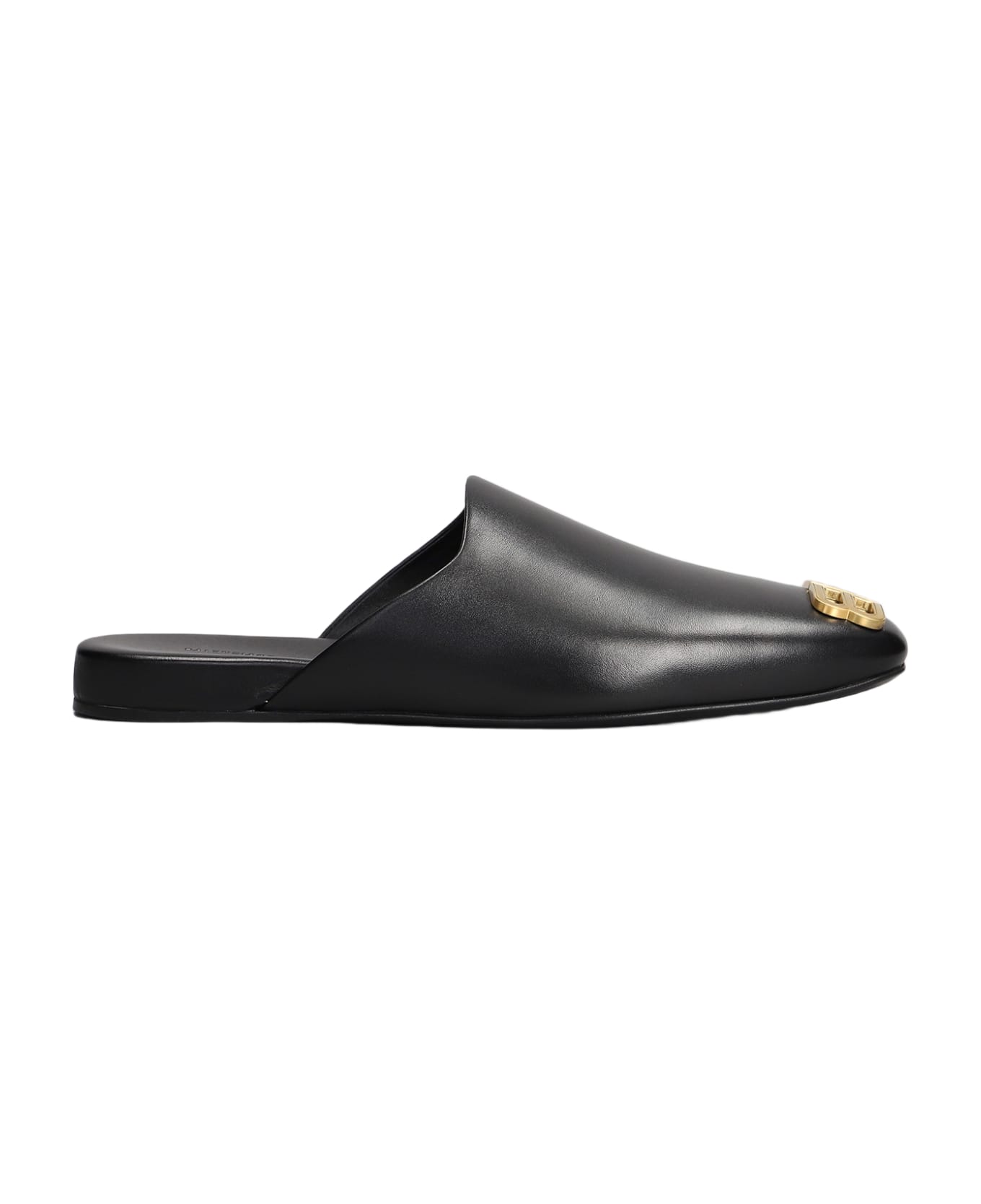 Balenciaga Cosy New Bb Slipper-mule In Black Leather - black その他各種シューズ