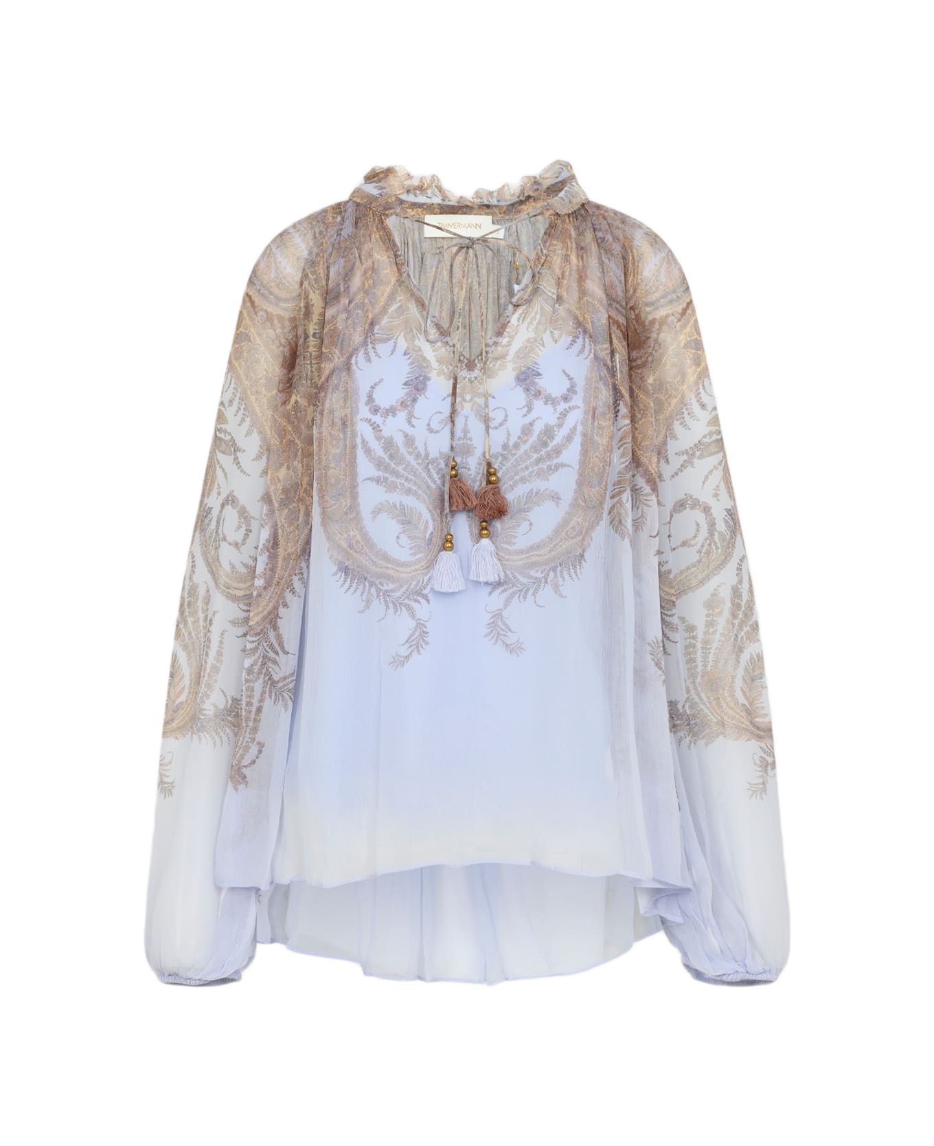 Zimmermann Hypnotic Billow Blouse - Lilac Paisley
