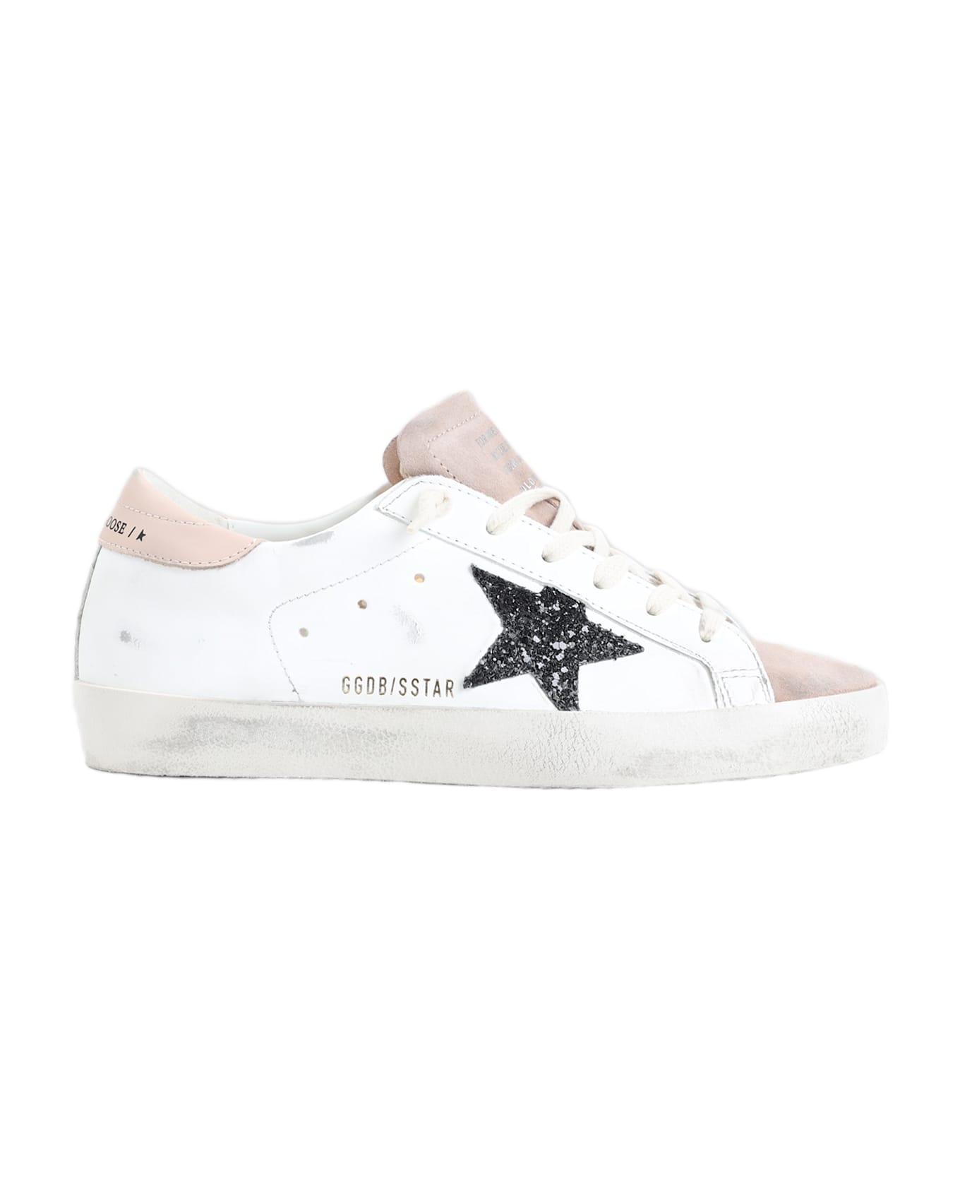Golden Goose Superstar Glitter Sneakers - Milk Pink Dark Blue