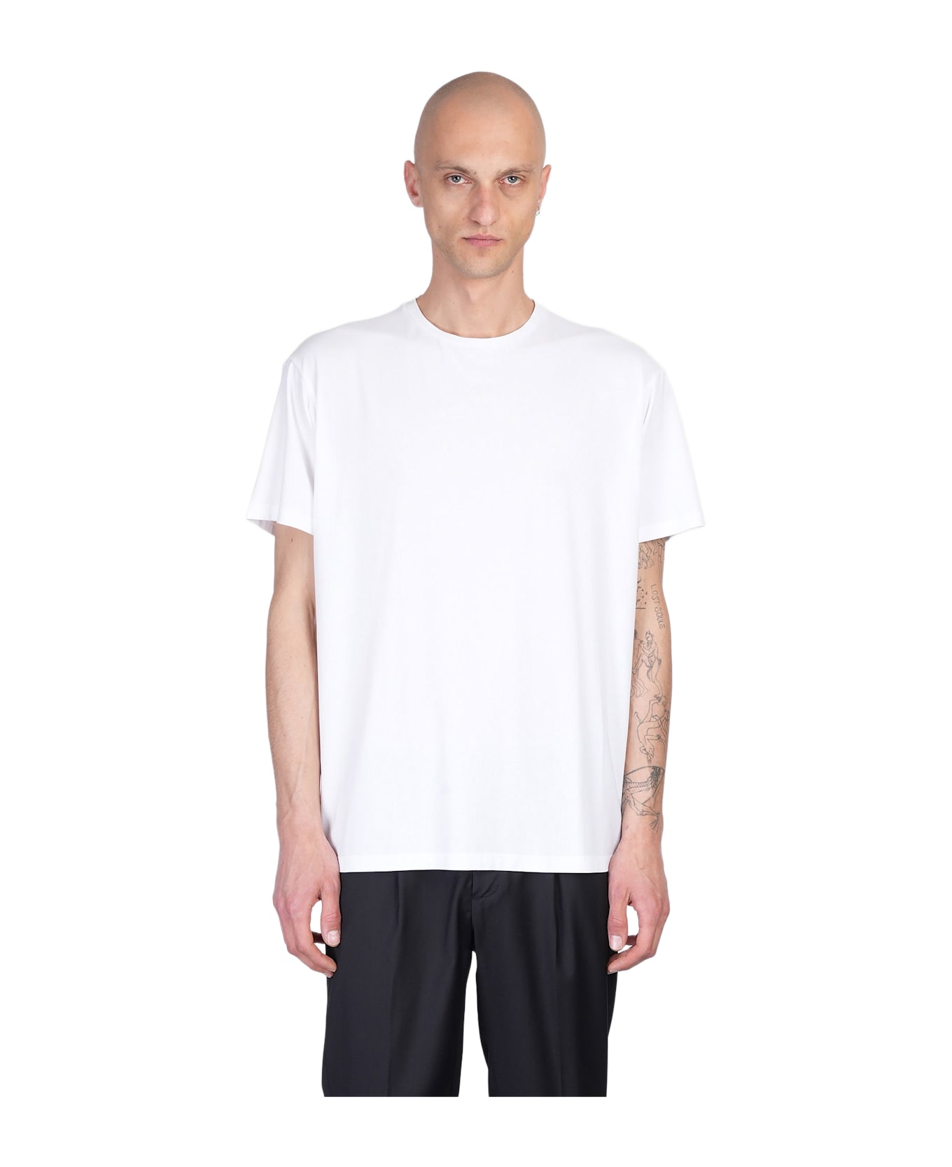 Low Brand B150 T-shirt In White Cotton - white