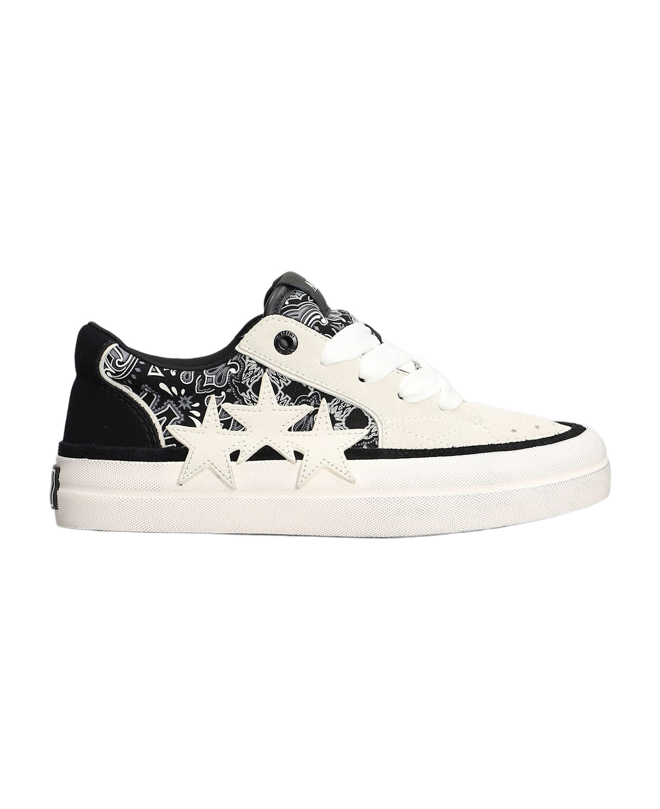 AMIRI Bandana Sunset Skate Sneakers In Black Suede - black
