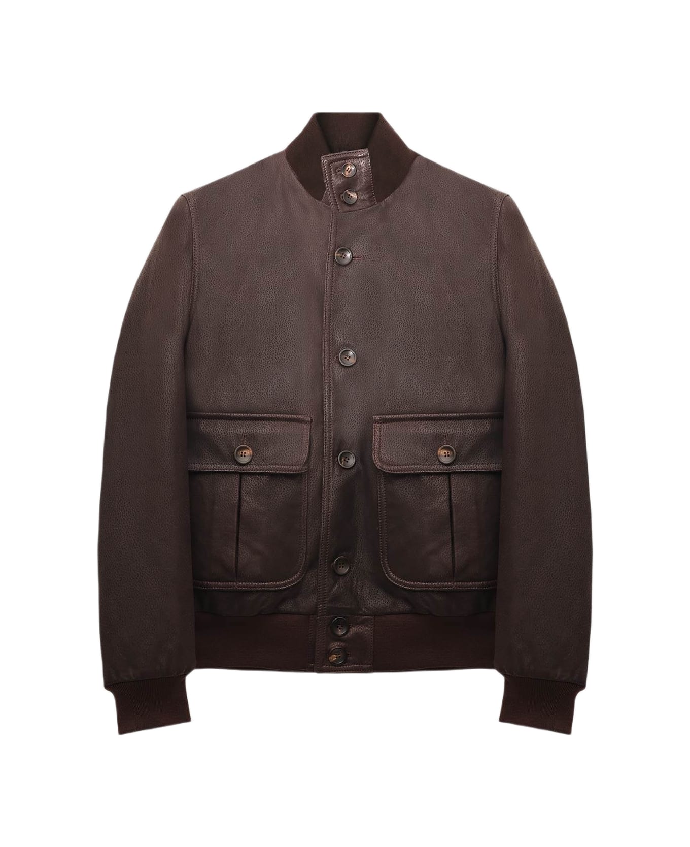Larusmiani Newcastle Jacket Leather Jacket - Brown