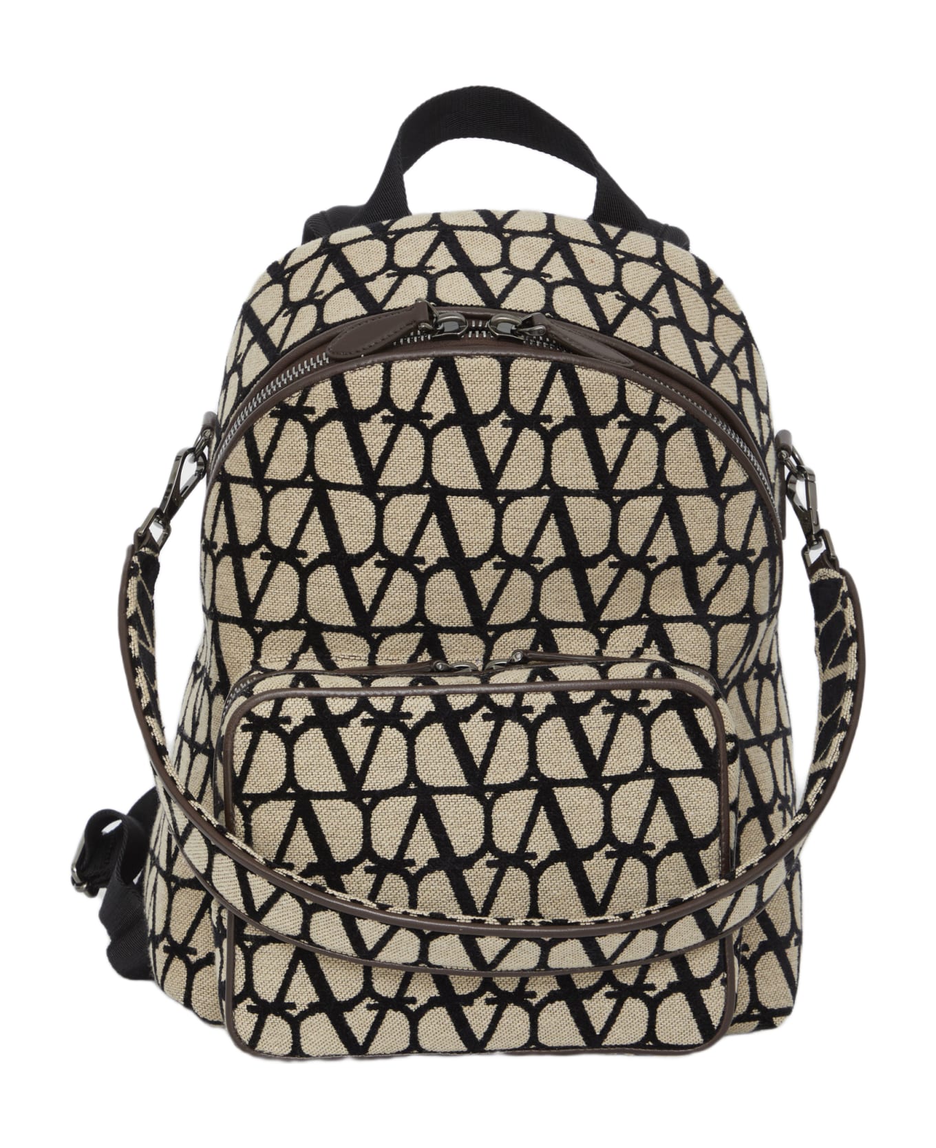 Valentino Garavani Toile Iconographe Backpack - BEIGE