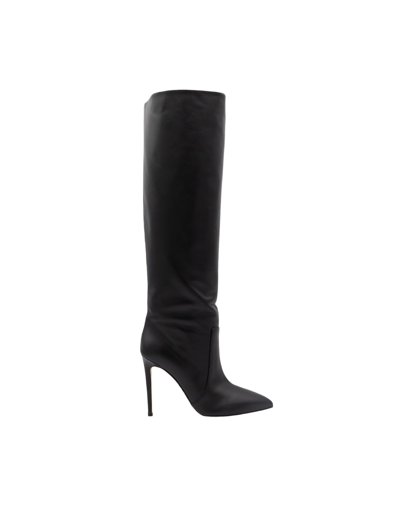 Paris Texas Black Leather Boots - Black
