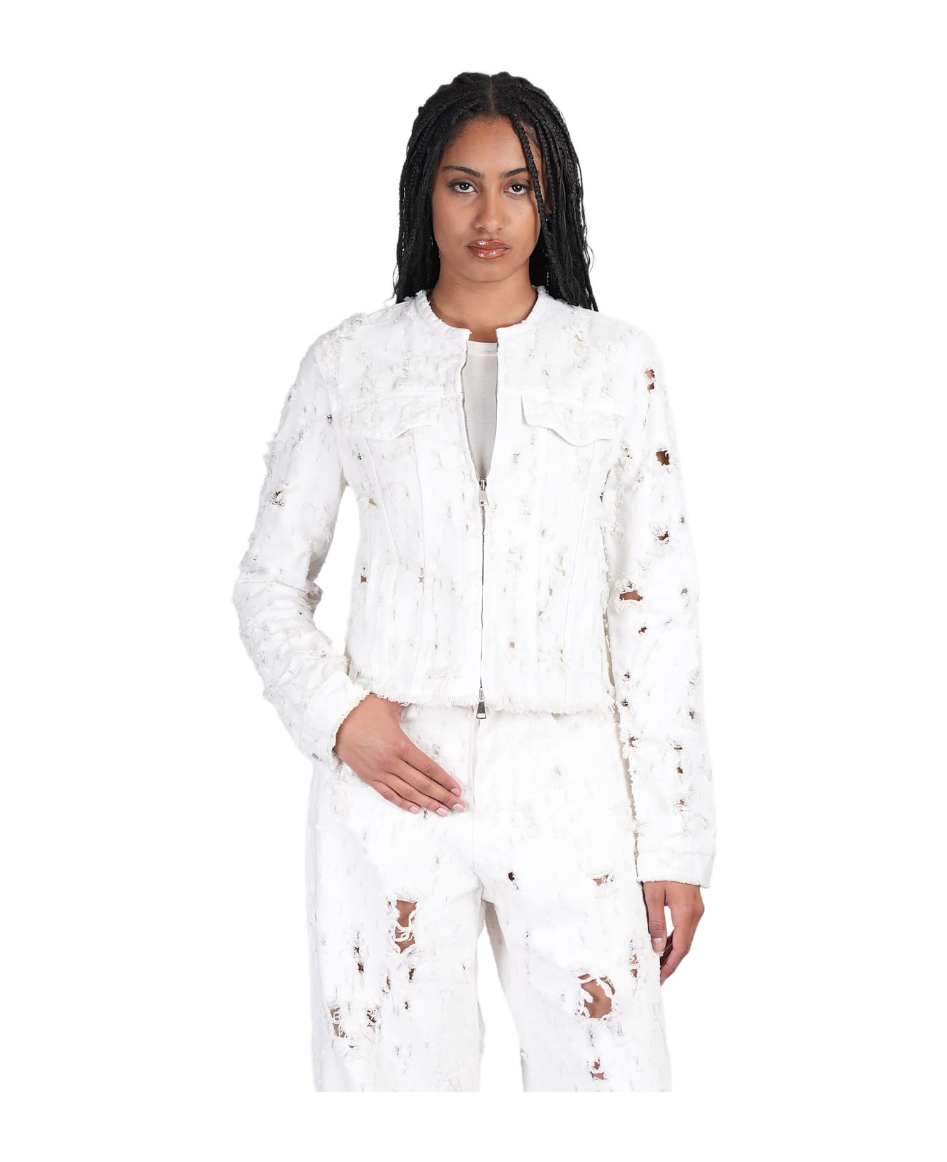 Haikure Jena Denim Jackets In Beige Cotton - beige