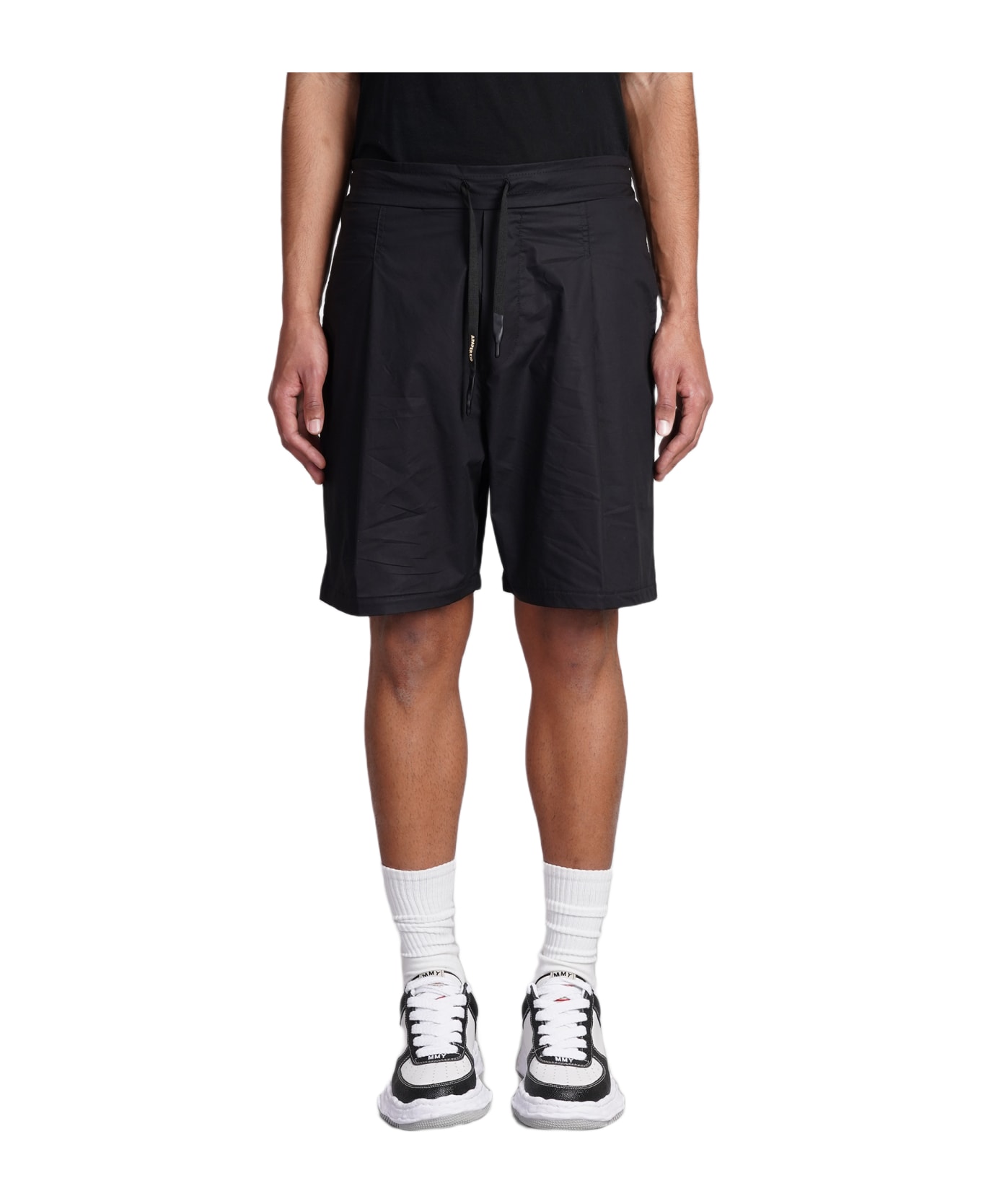 A Paper Kid Shorts In Black Cotton - black