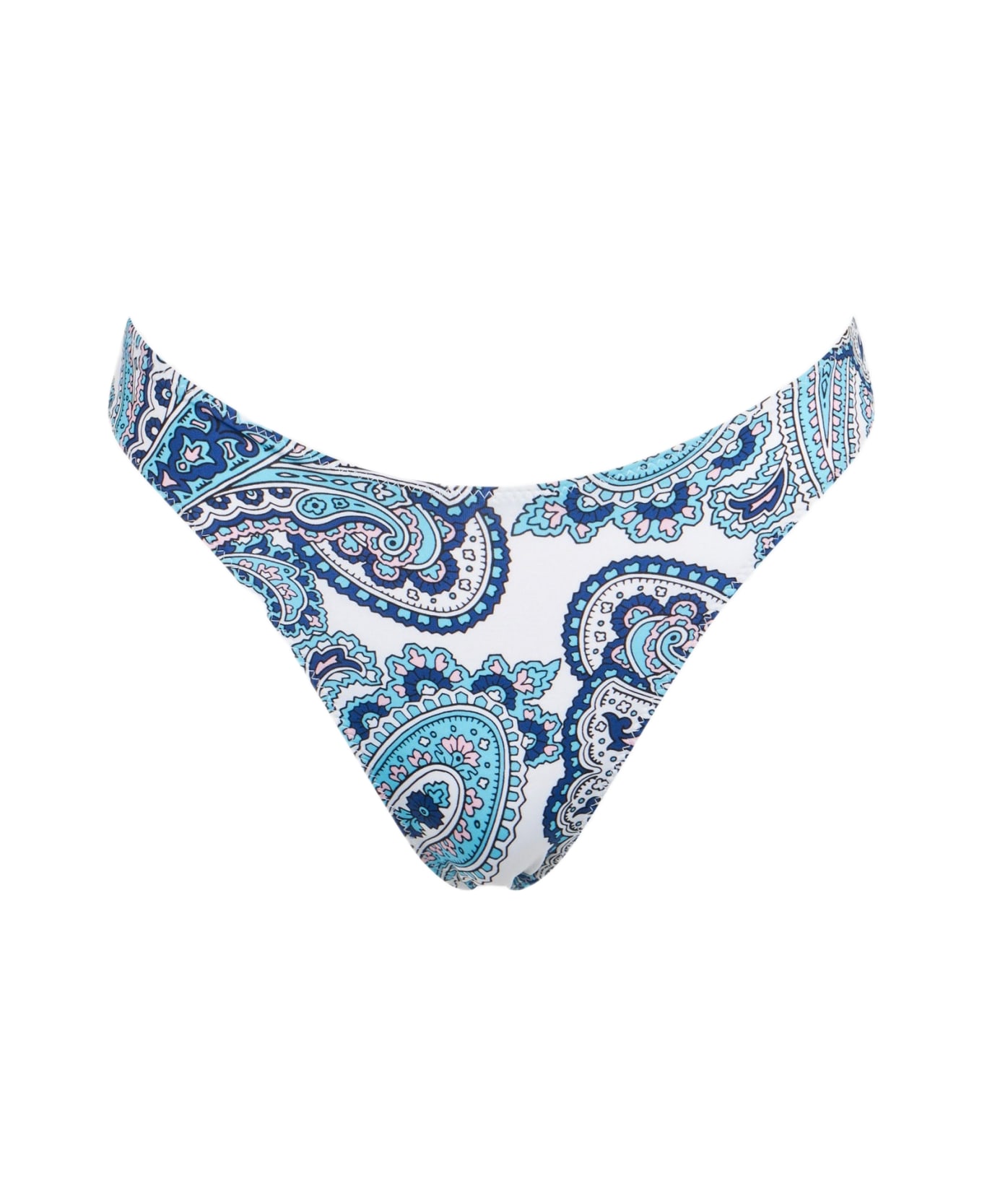 MC2 Saint Barth Woman Cheeky Swim Briefs With Paisley Print - BLUE