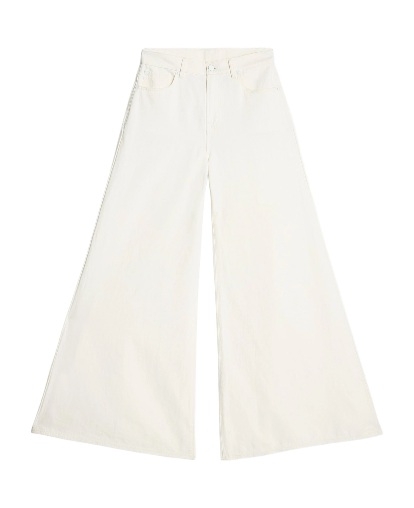 7 For All Mankind Willow Wide Linen Ostuni - White