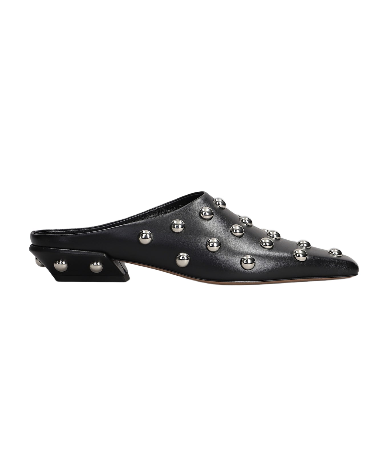 Paris Texas Belle Sabot 25 Slipper-mule In Black Leather - black