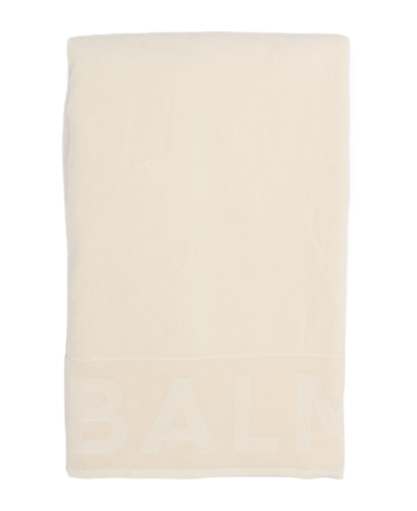 Balmain Beach Towel Towel - AVORIO アクセサリー＆ギフト