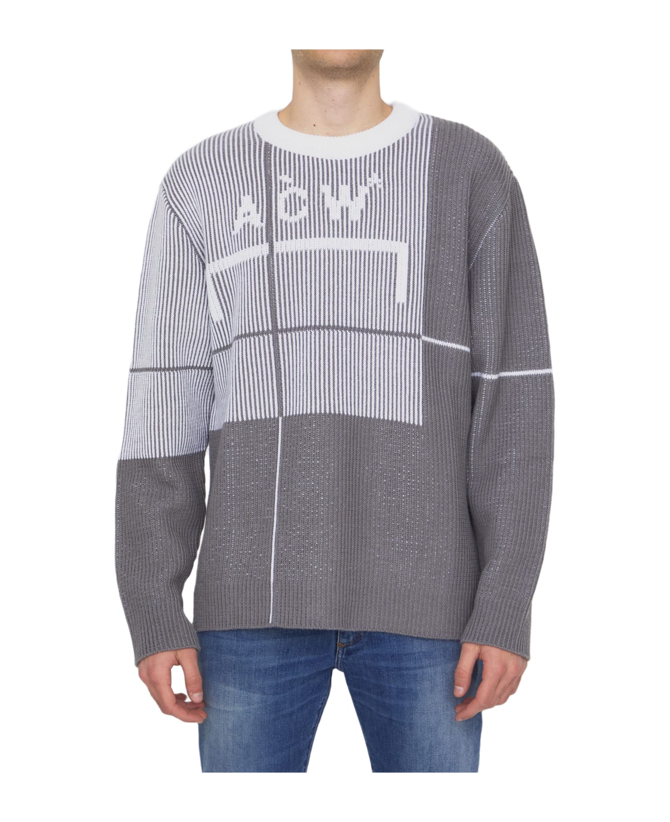 A-COLD-WALL Grid Sweater - GREY ニットウェア