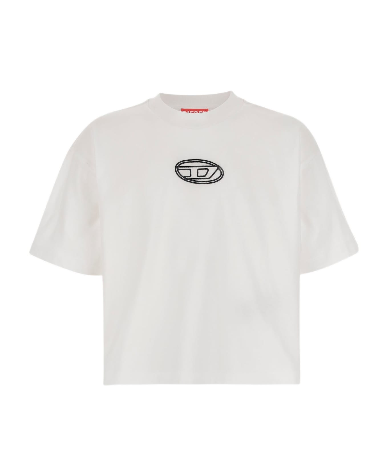 Diesel Tixan Cotton T-shirt With Logo - White