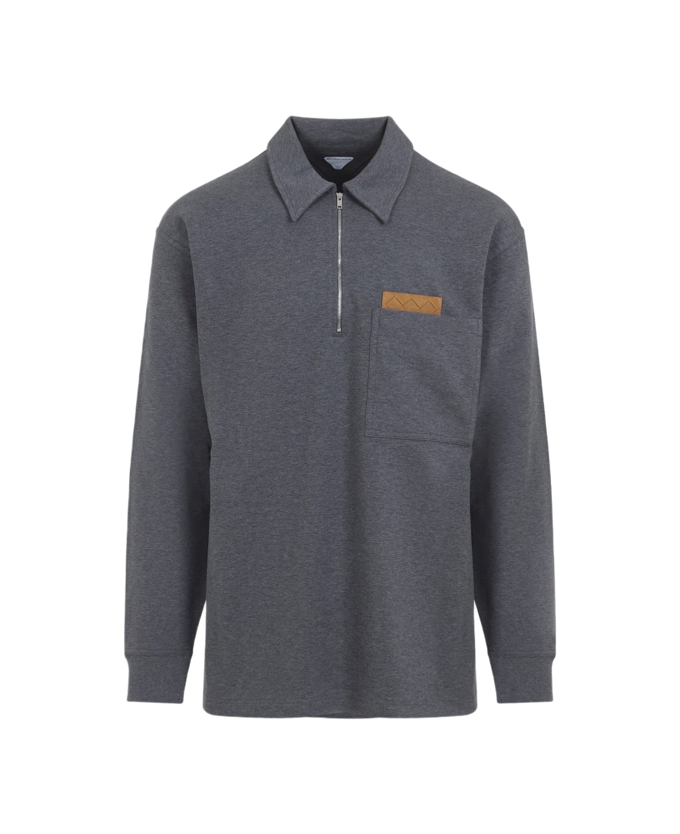 Bottega Veneta Cotton Polo - Dark Grey Melange